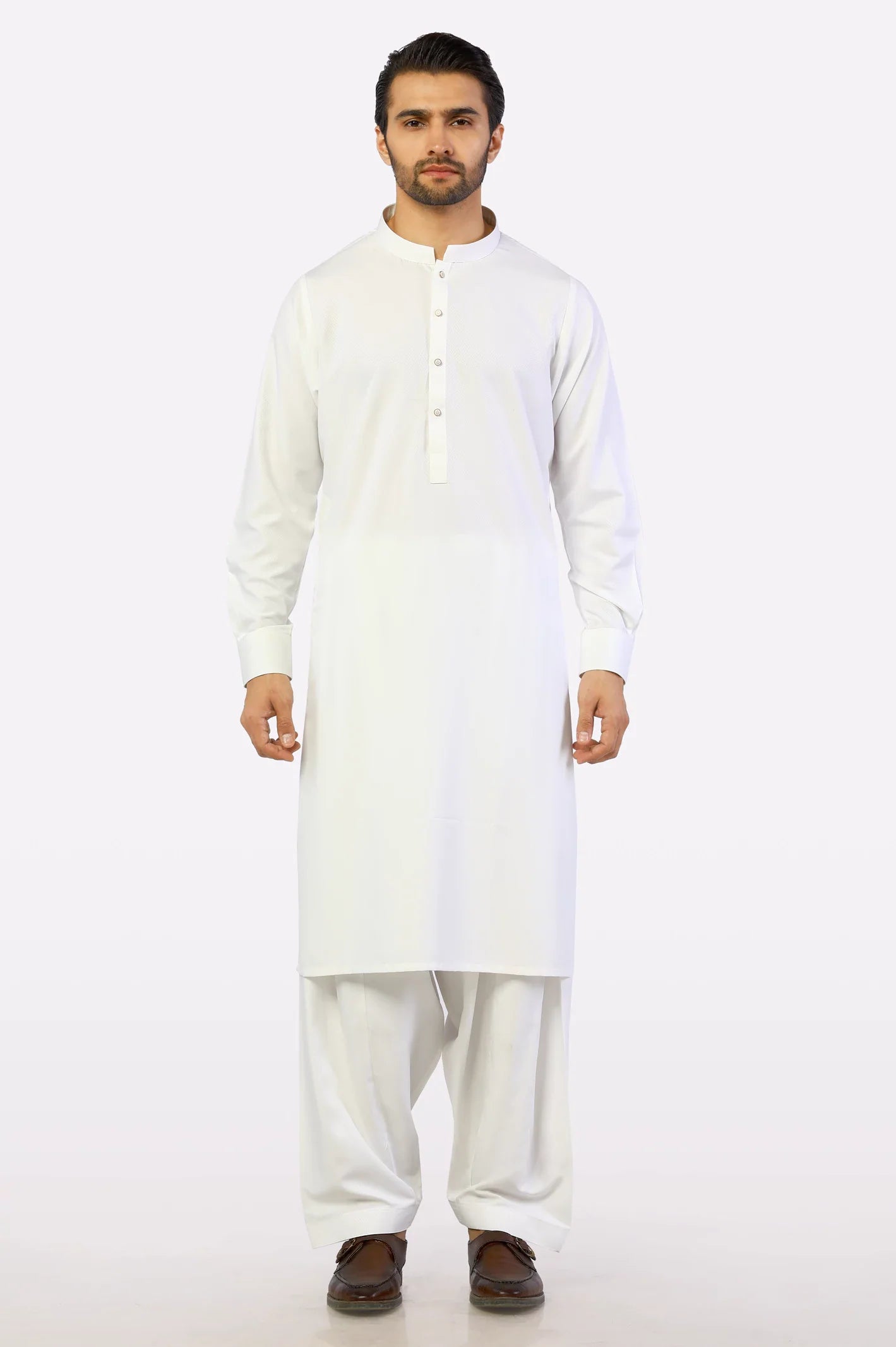Off White Wash & Wear Shalwar Kameez