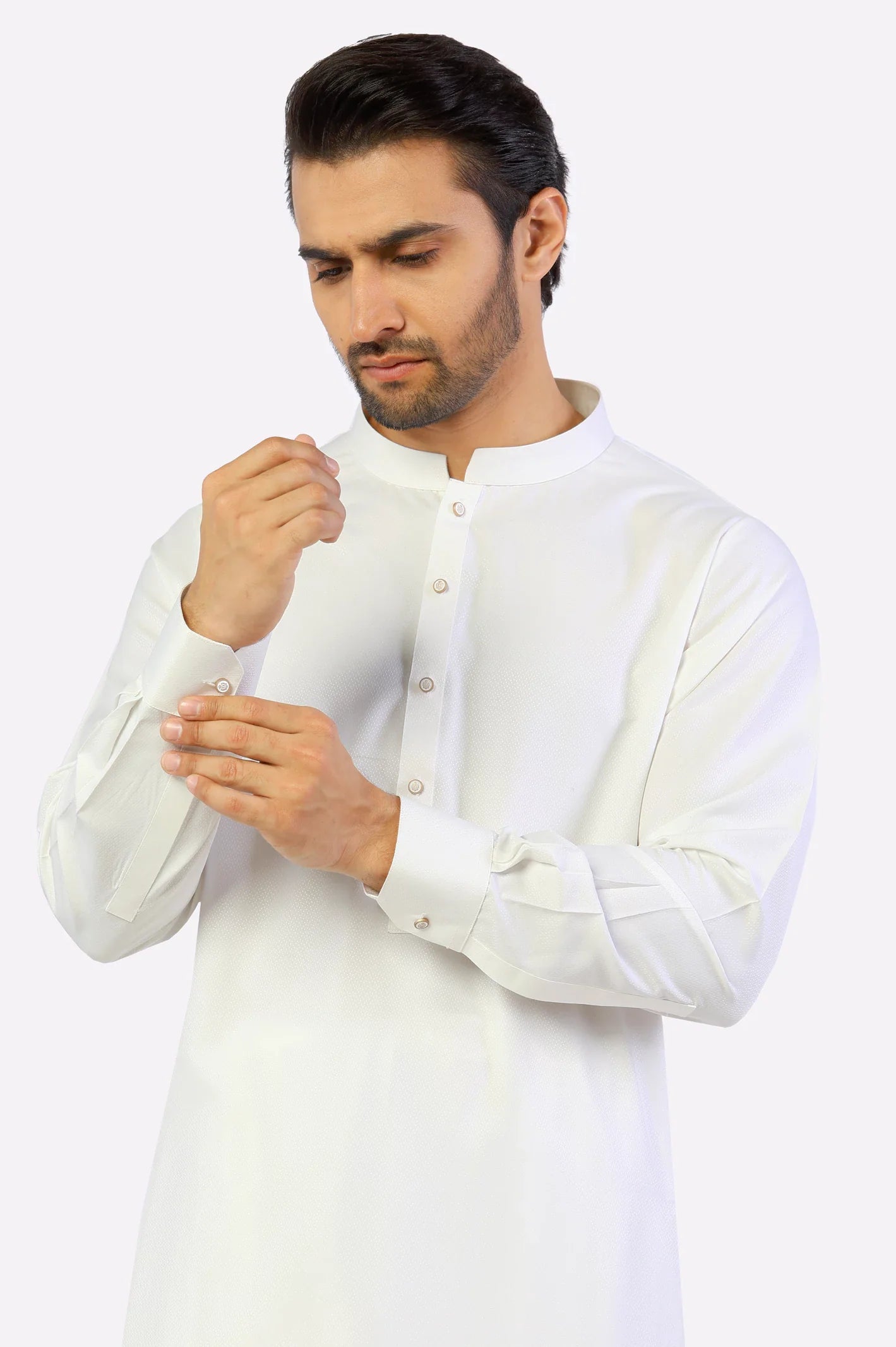 Off White Wash & Wear Shalwar Kameez