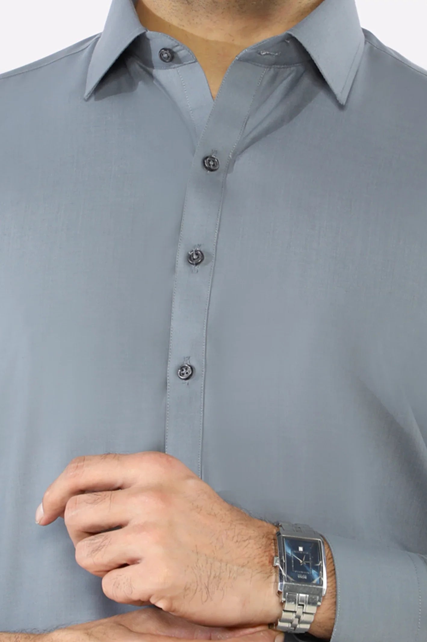 Grey Wash & Wear Shalwar Kameez