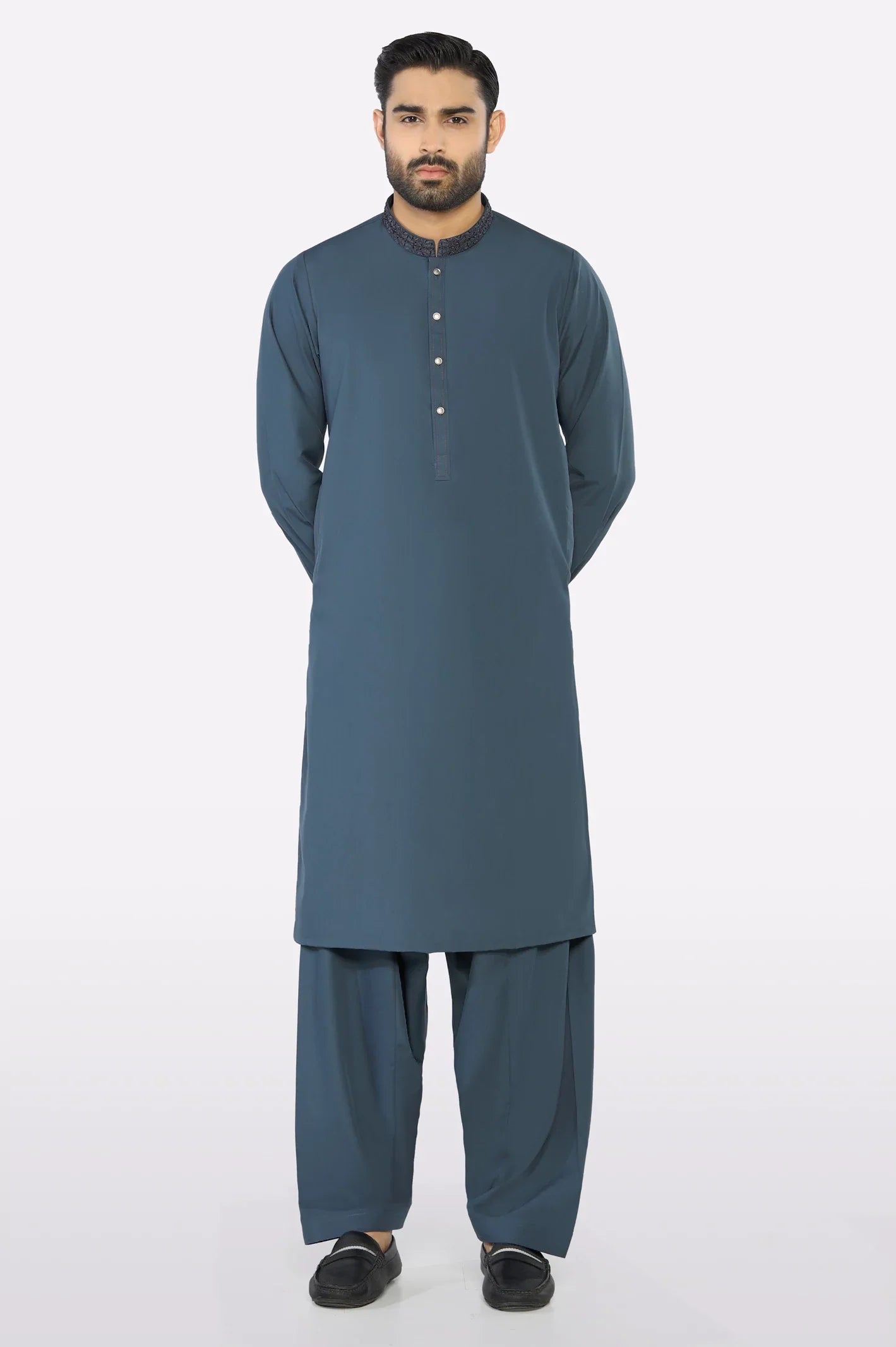 Blue Wash & Wear Shalwar Kameez