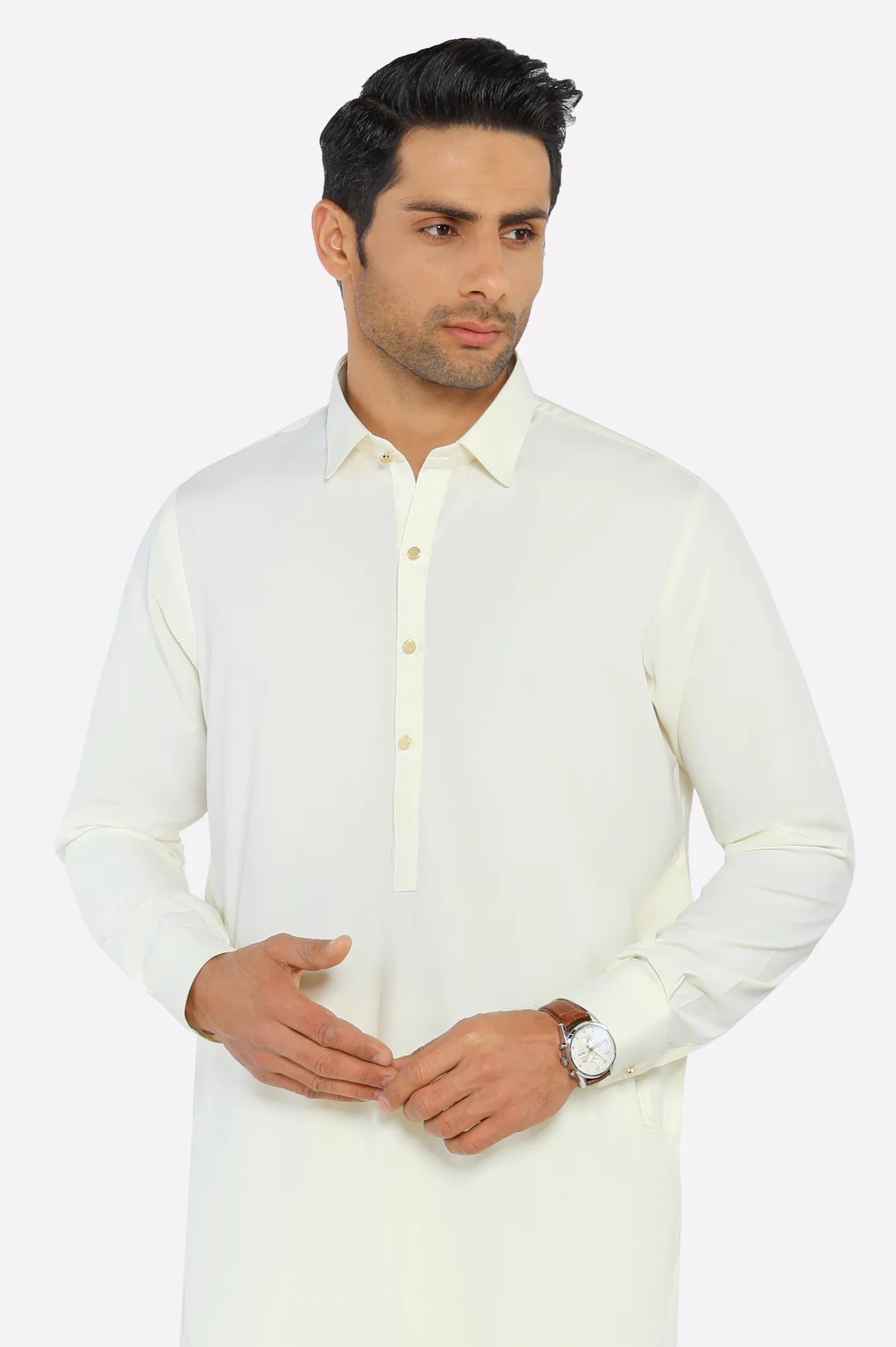Cream Boski Shalwar Kameez