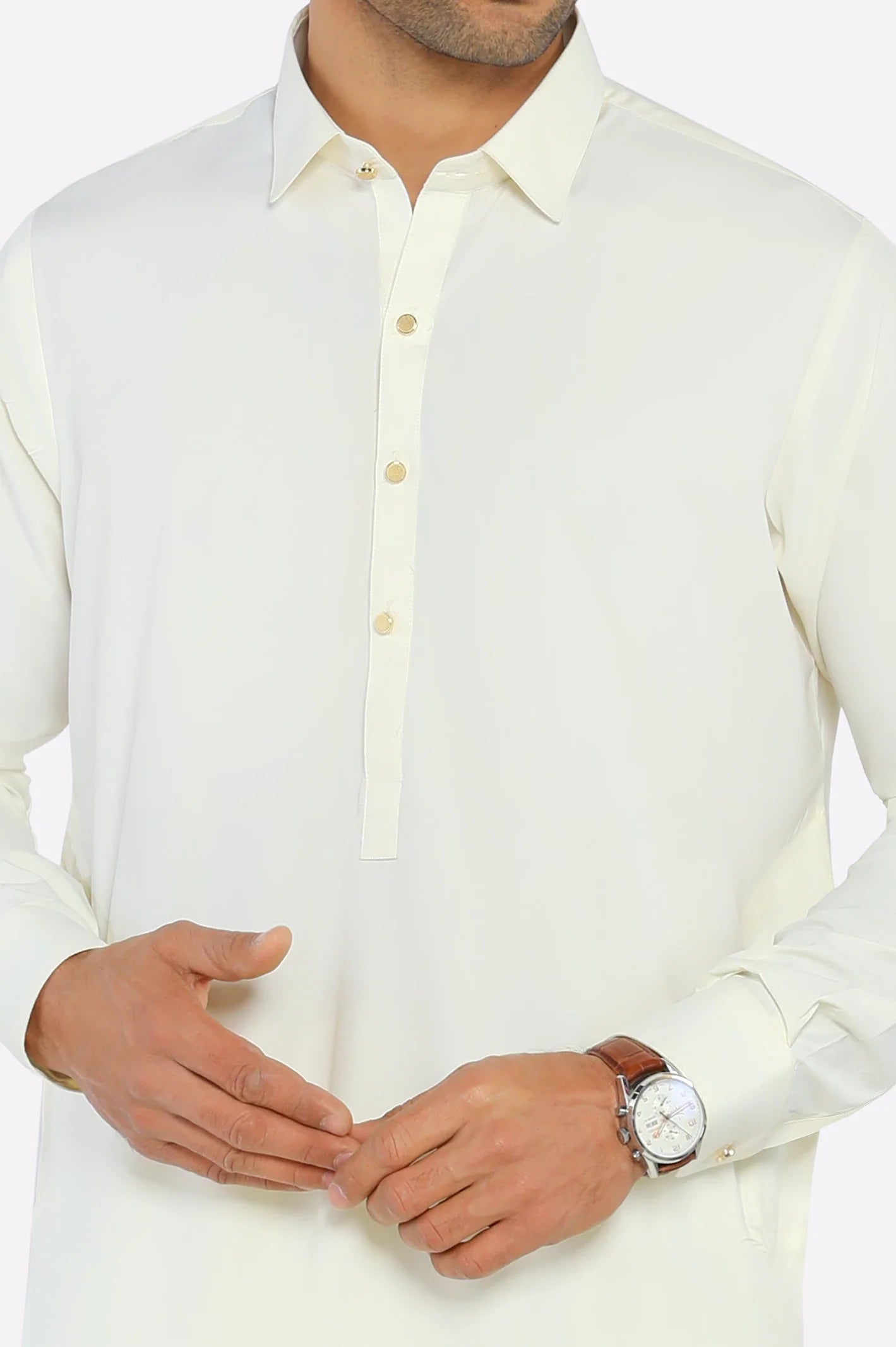 Cream Boski Shalwar Kameez