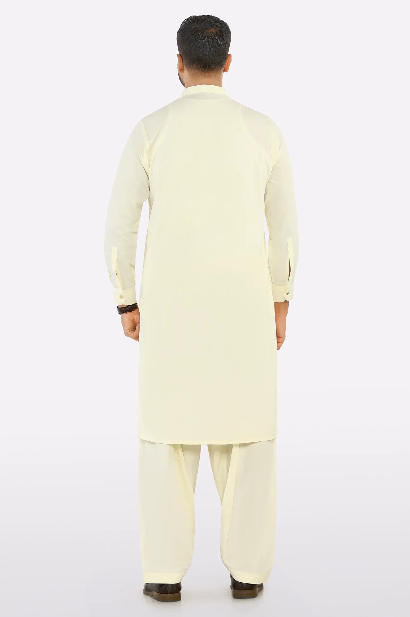 Cream Wash & Wear Shalwar Kameez