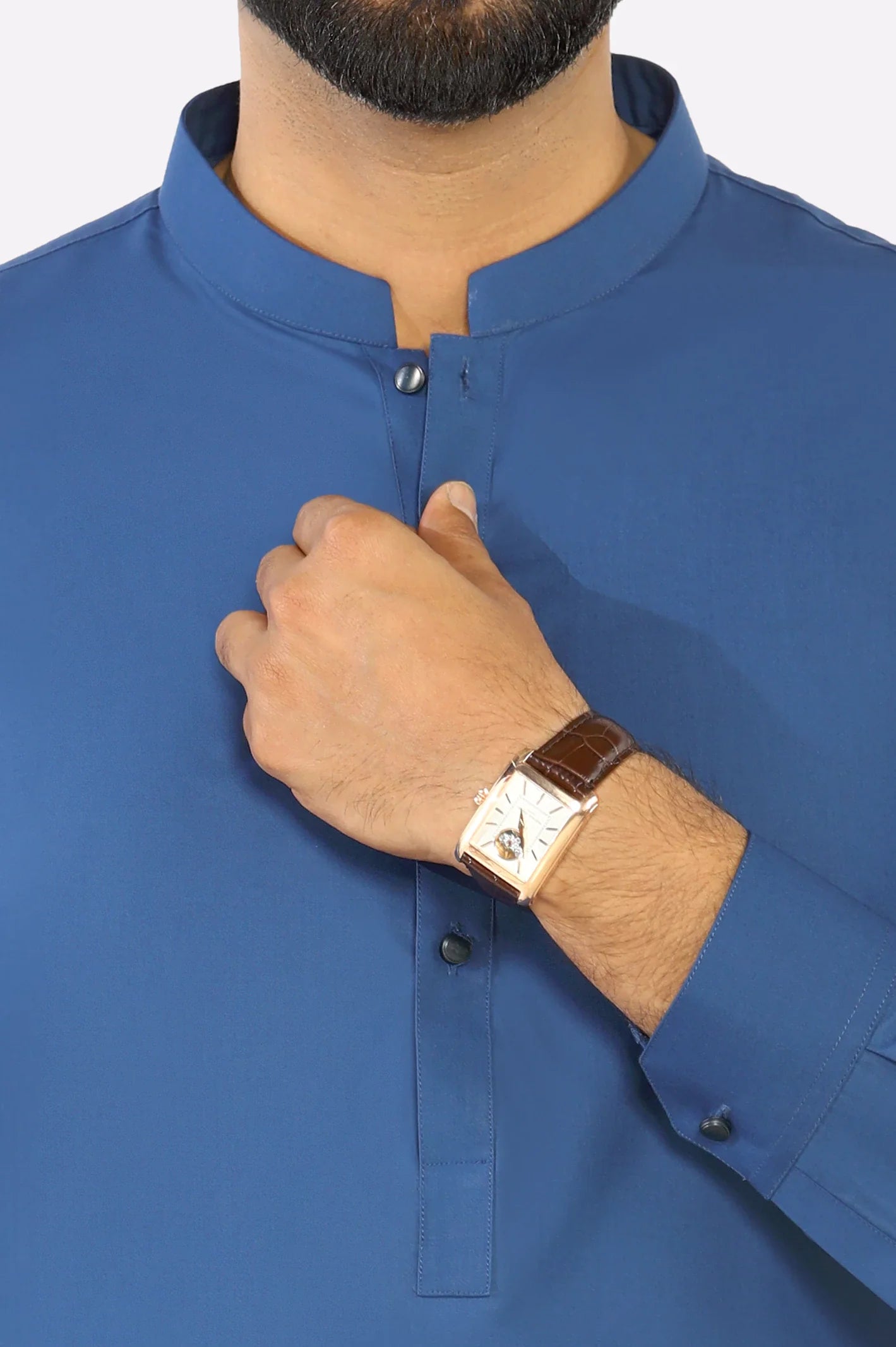 Dark Blue Wash & Wear Shalwar Kameez