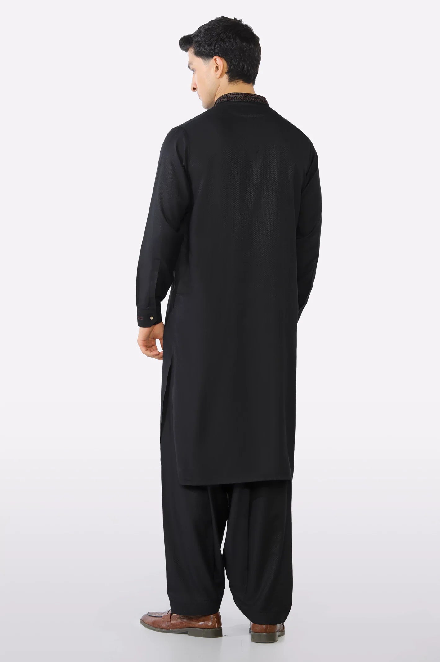 Black Wash & Wear Shalwar Kameez