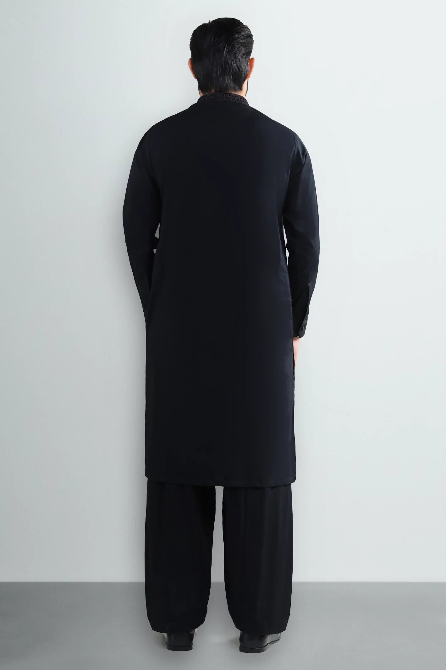 Black Cotton Shalwar Kameez