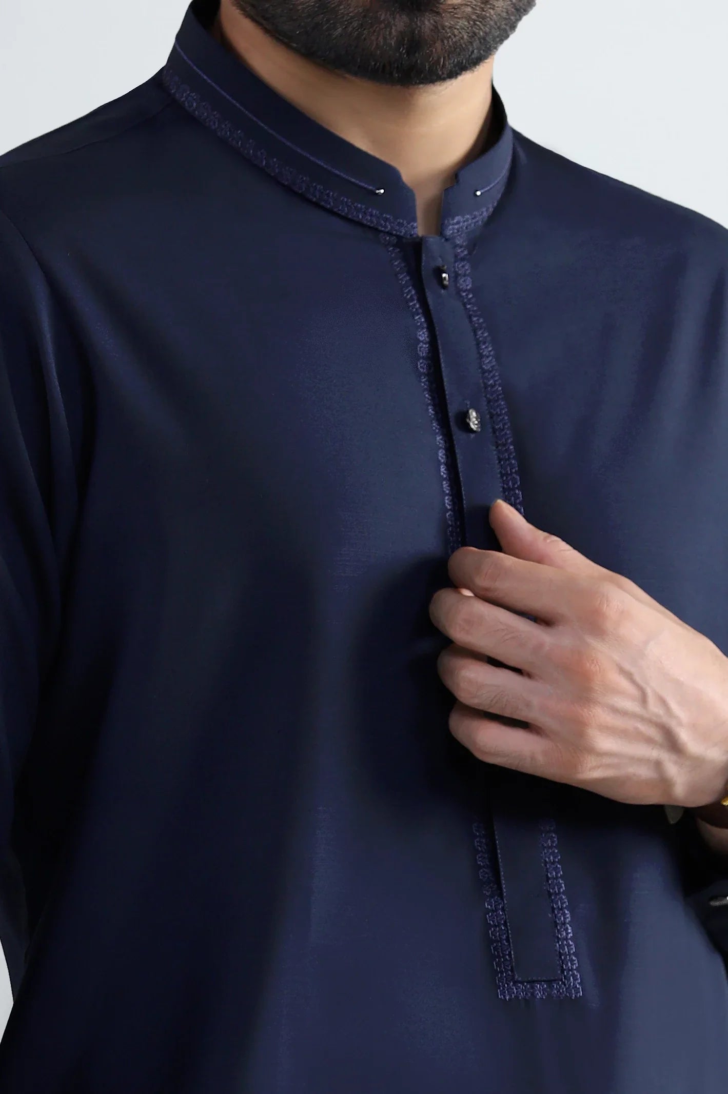 Navy Blue Wash & Wear Shalwar Kameez