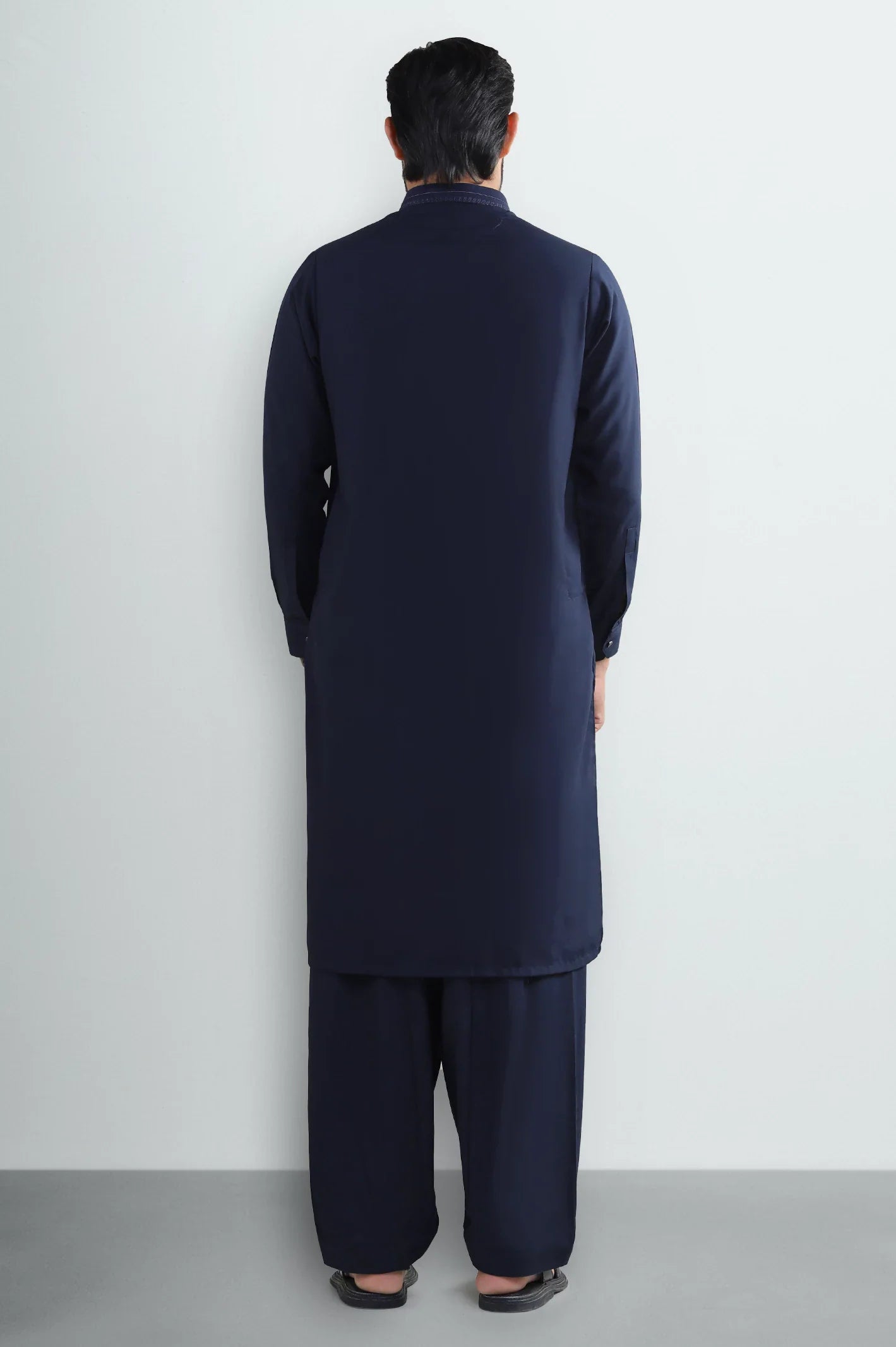 Navy Blue Wash & Wear Shalwar Kameez