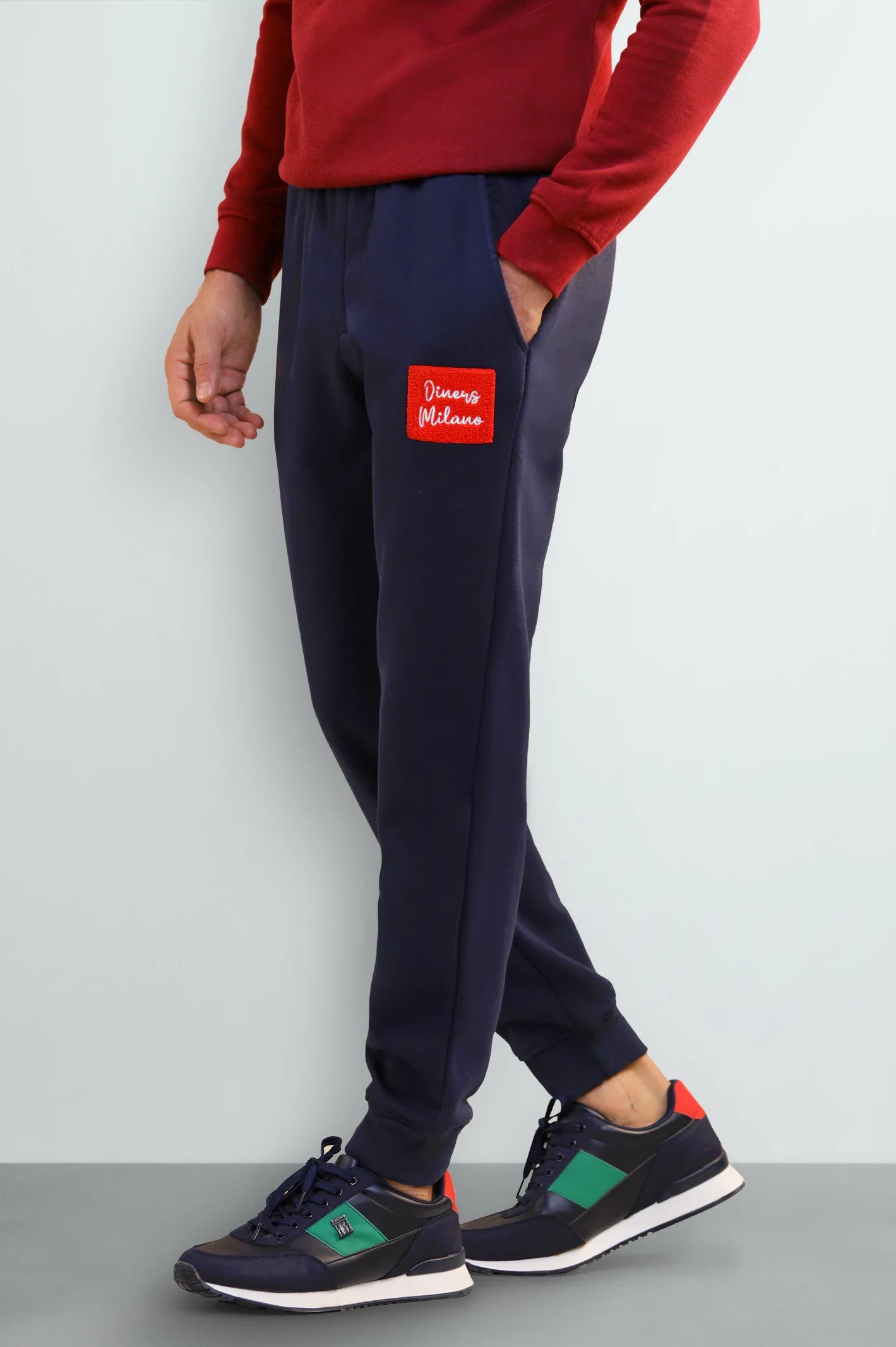 Navy Blue Casual Knitted Trouser