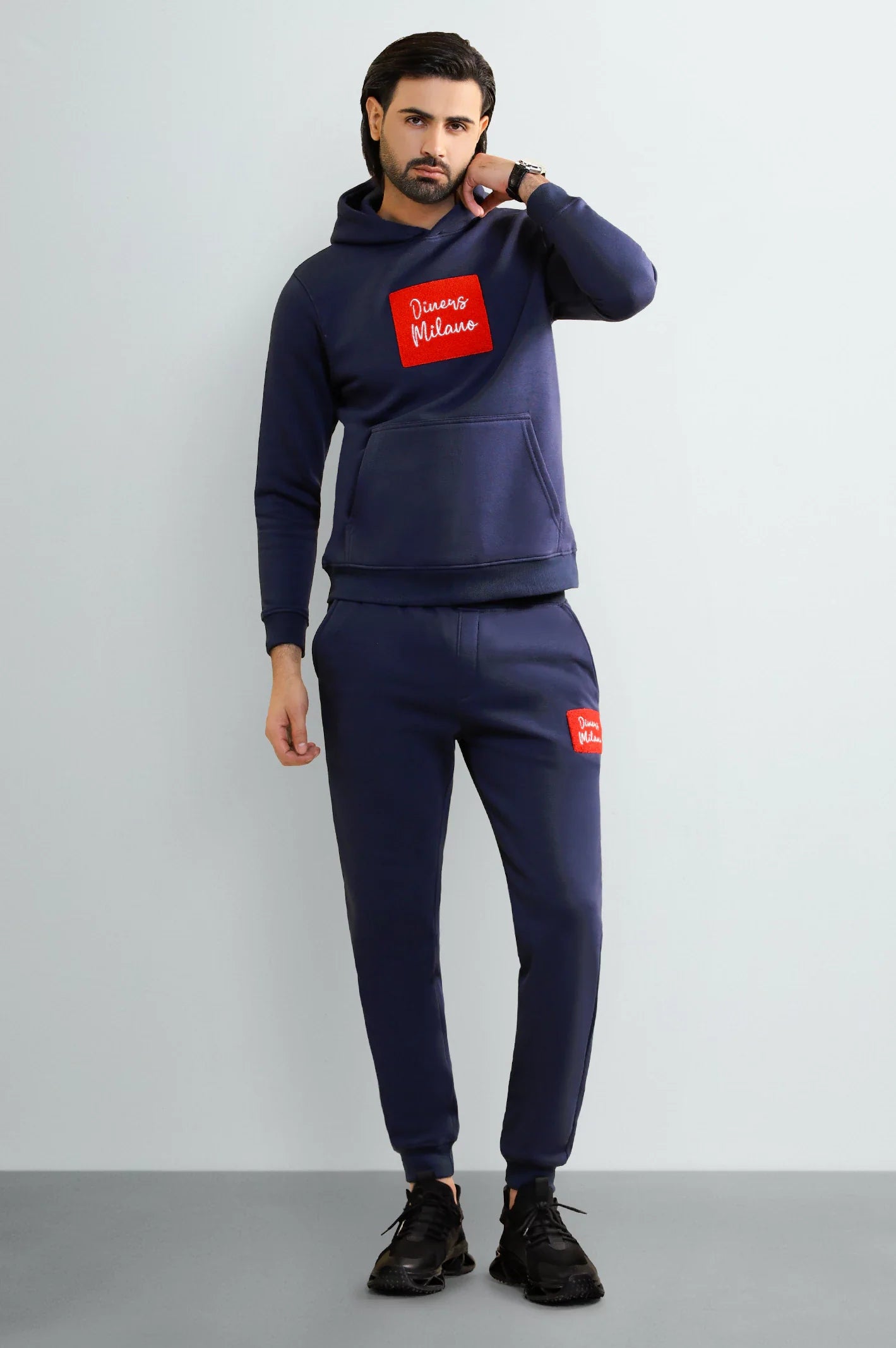 Navy Blue Pullover Hoodie