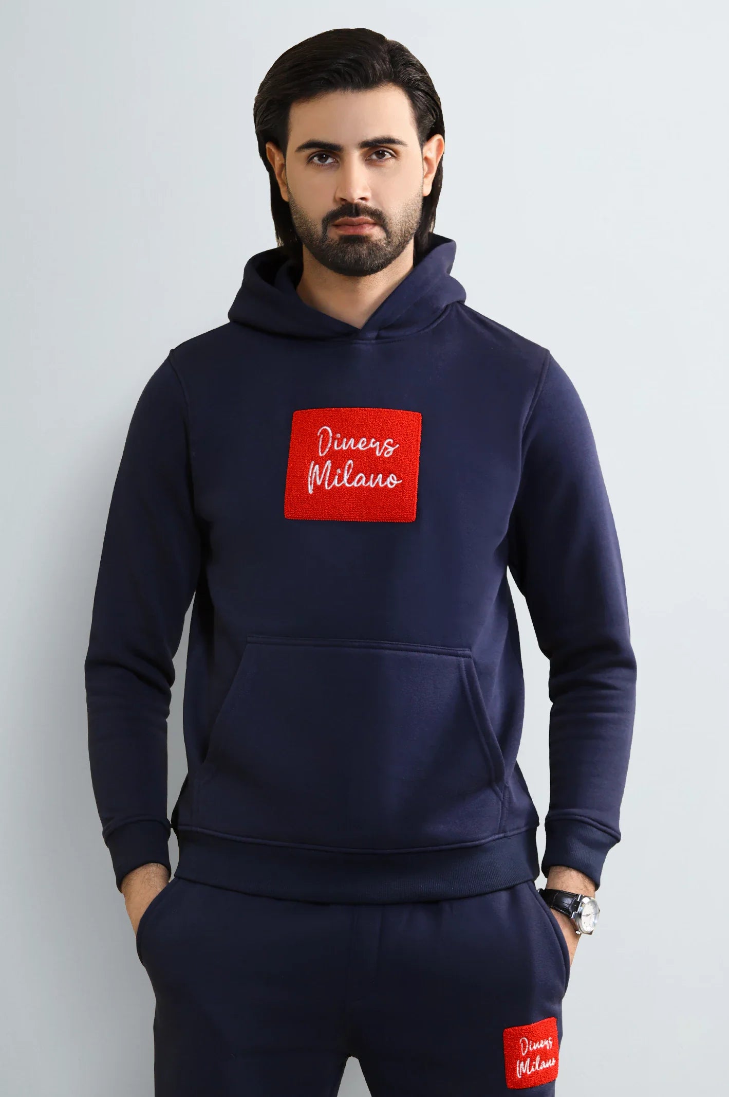 Navy Blue Pullover Hoodie