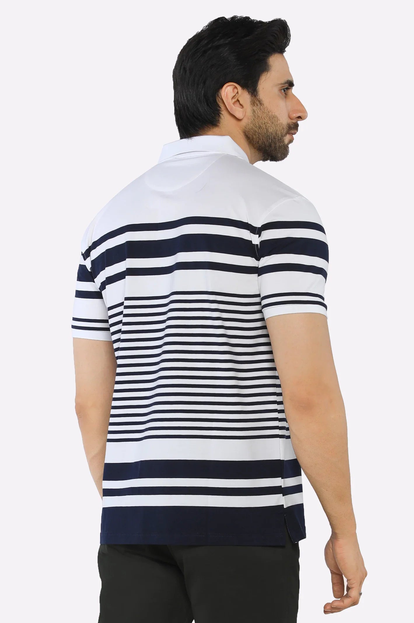 White Yarn Dyed Polo