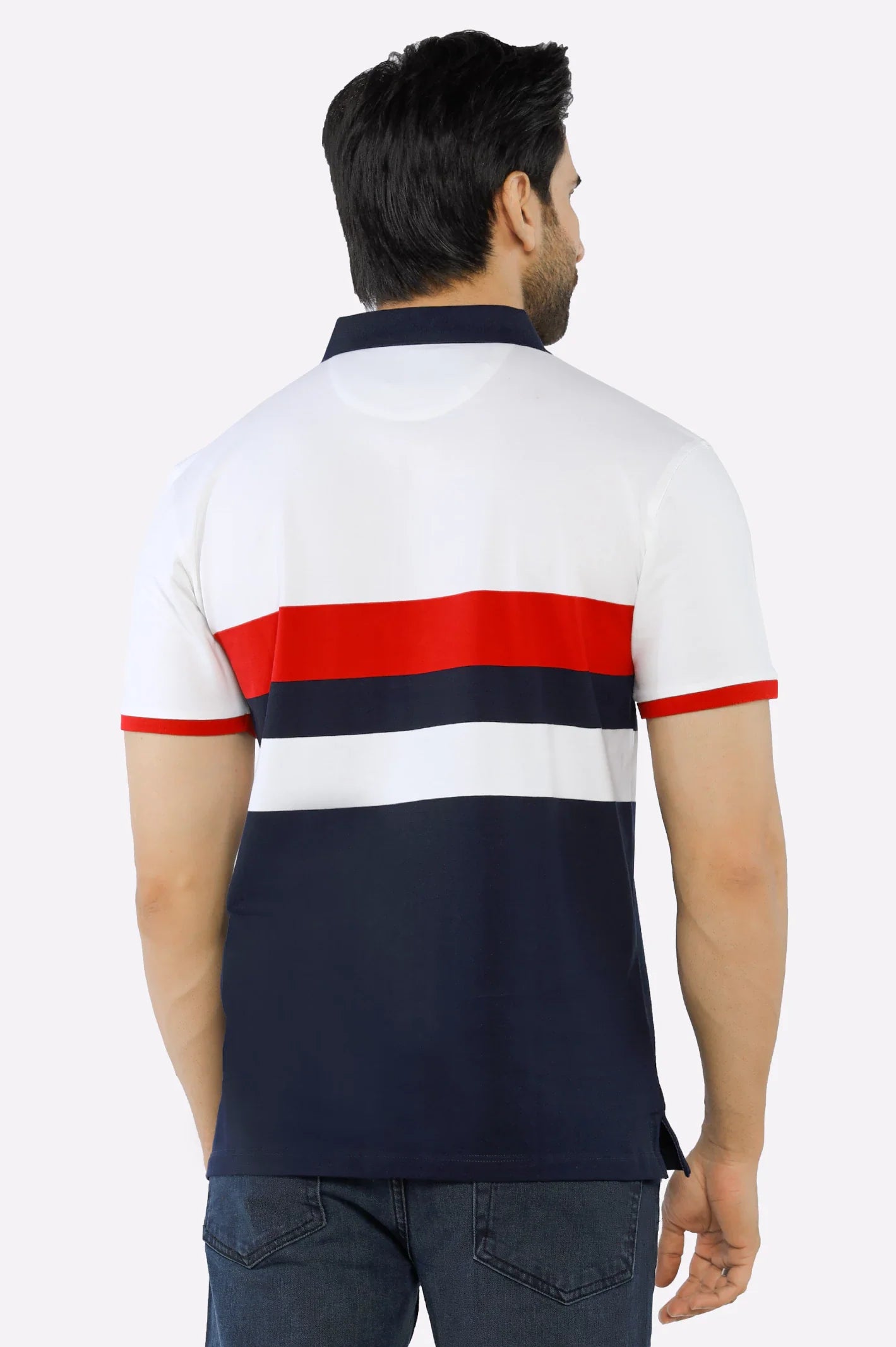 White Yarn Dyed Polo