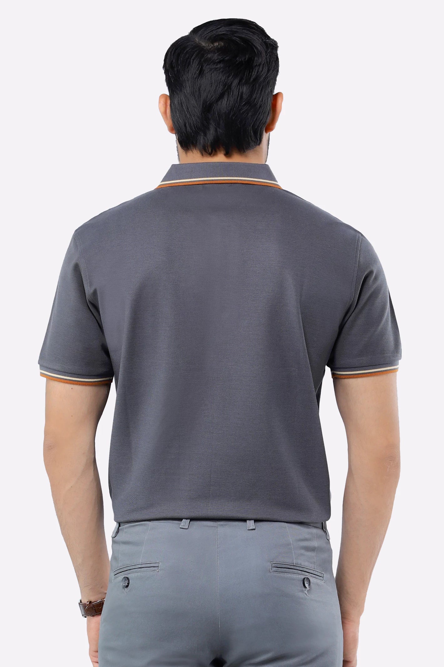 Charcoal Mercerised Polo
