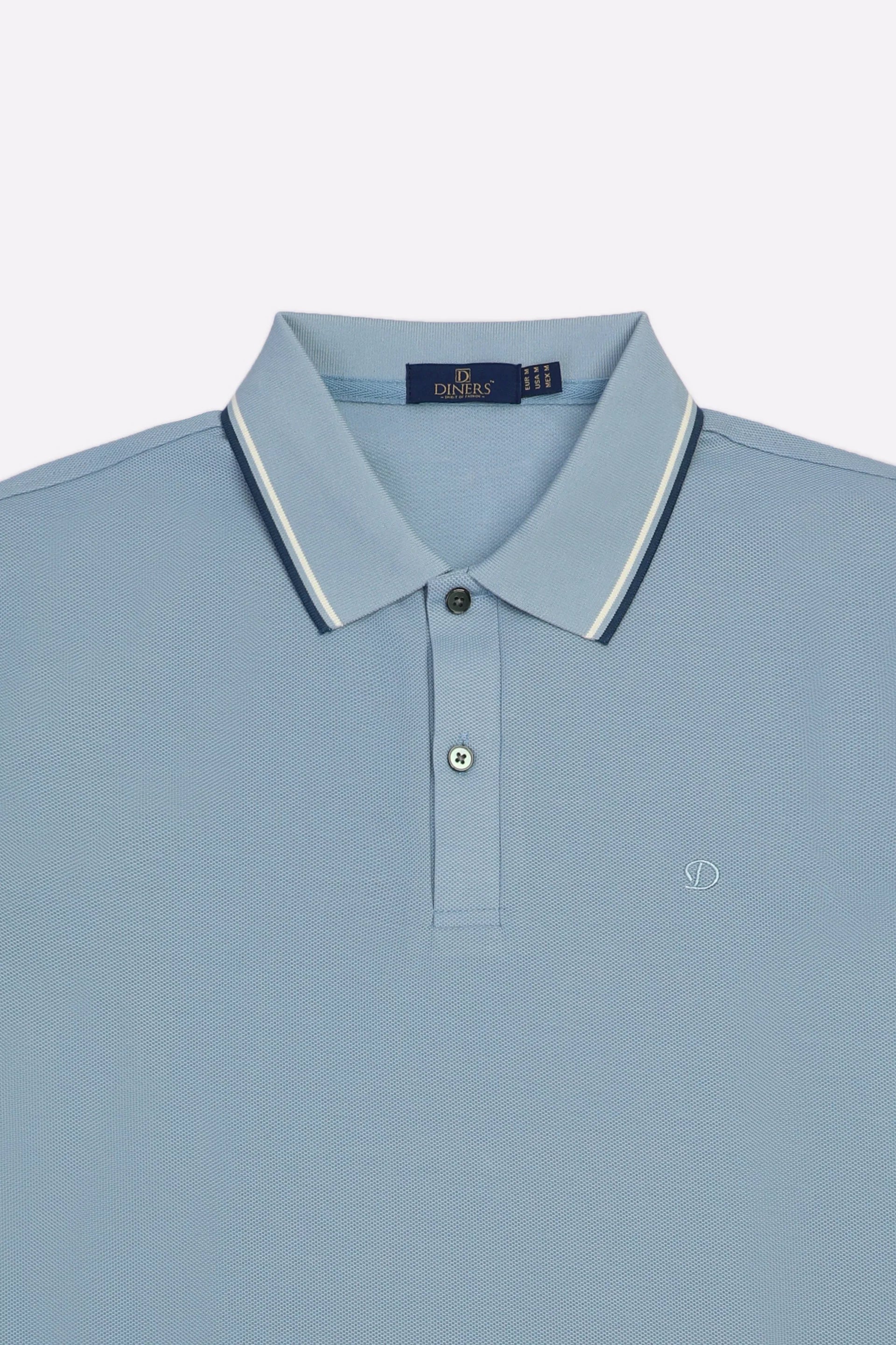 Sky Blue Mercerised Polo