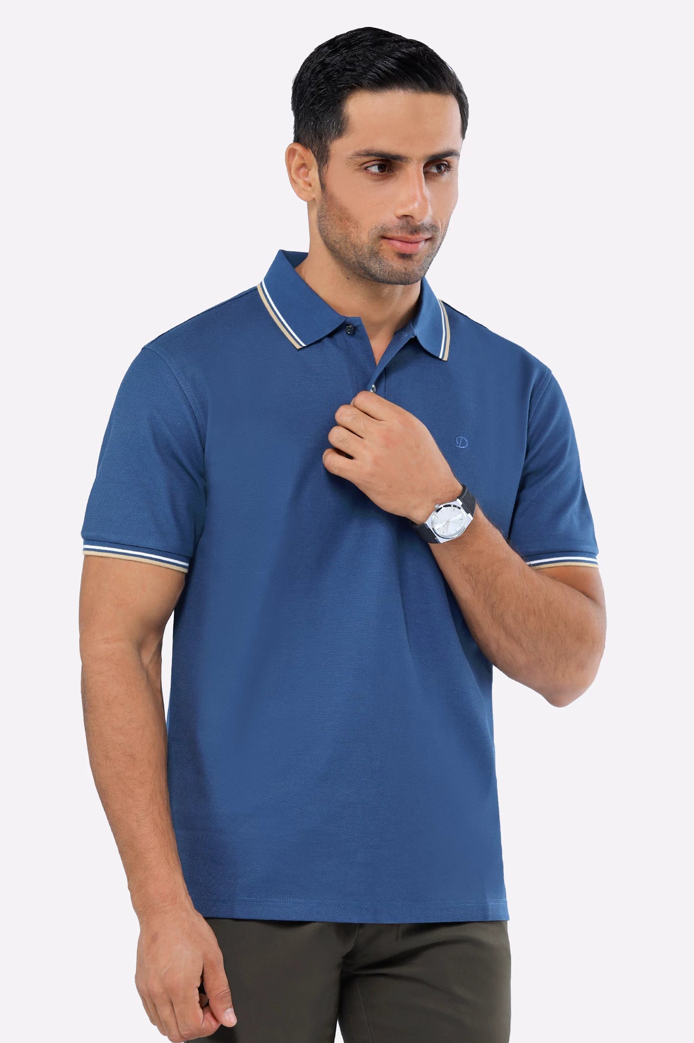 Teal Mercerised Polo