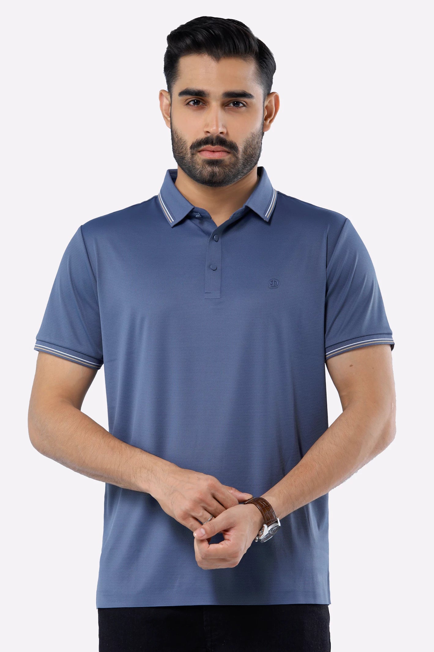 Blue Dry Fit Polo