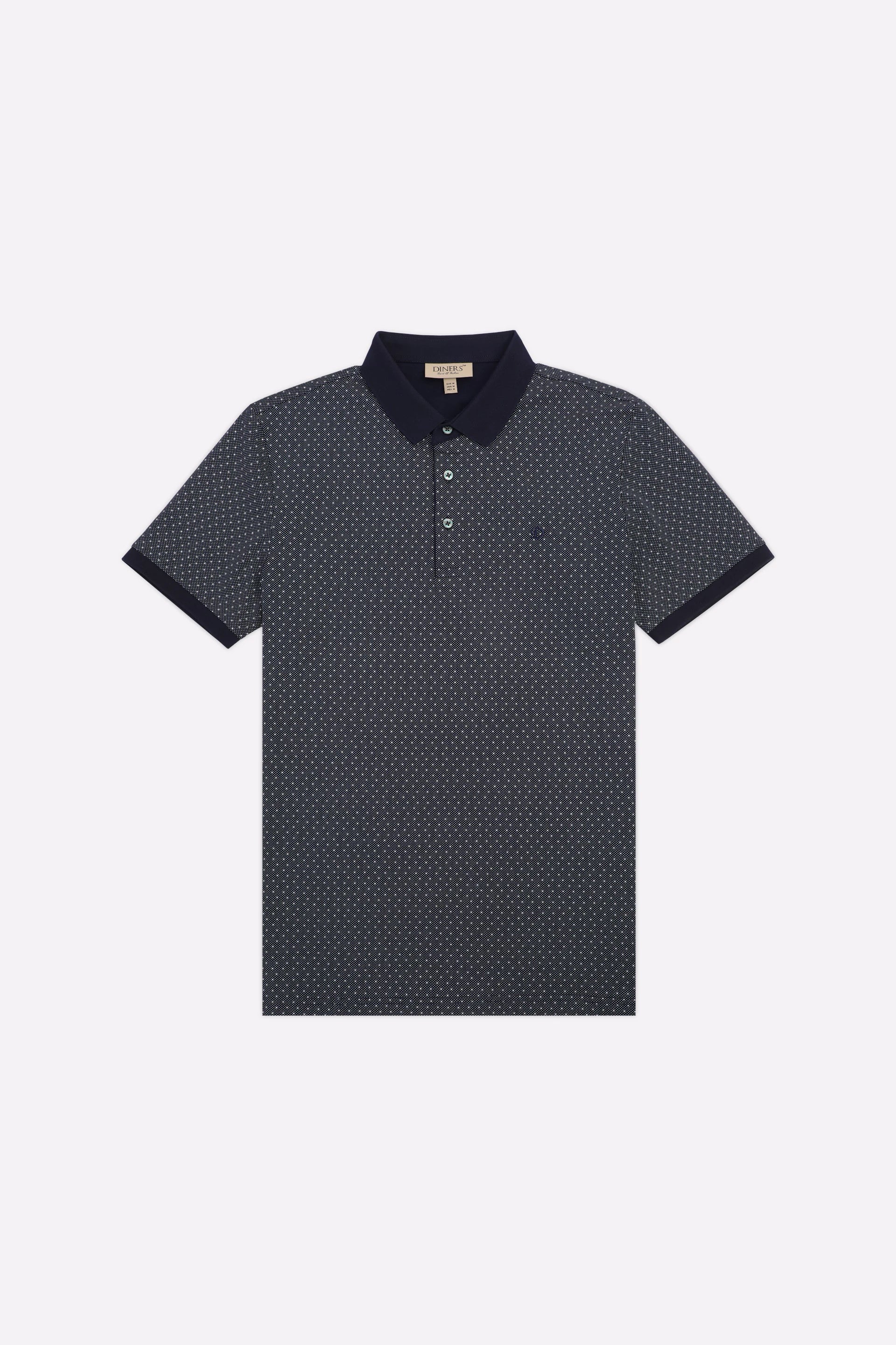 Blue Printed Polo