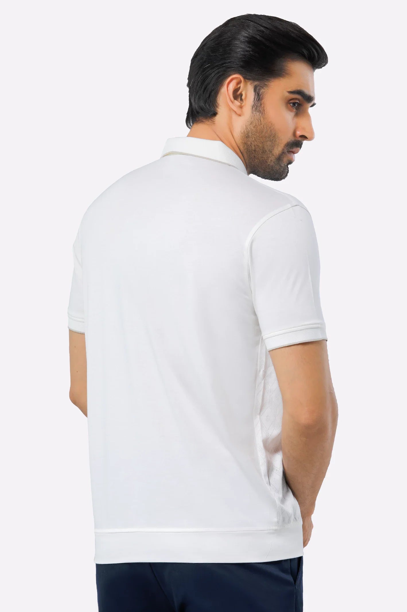White Mercerized Polo
