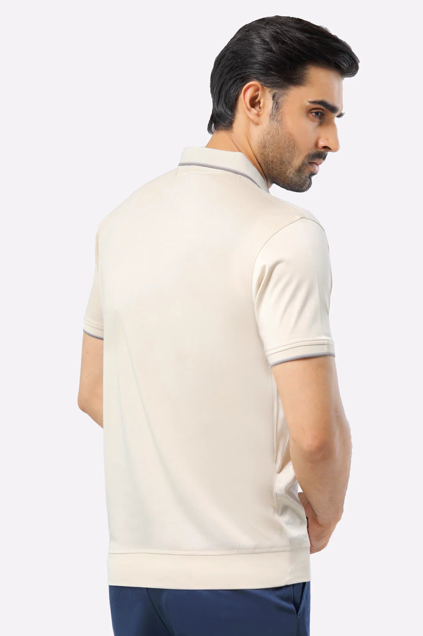 Beige Mercerized Polo