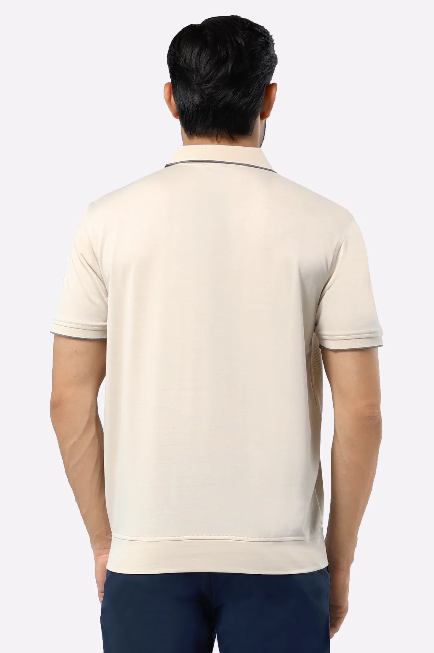 Beige Mercerized Polo