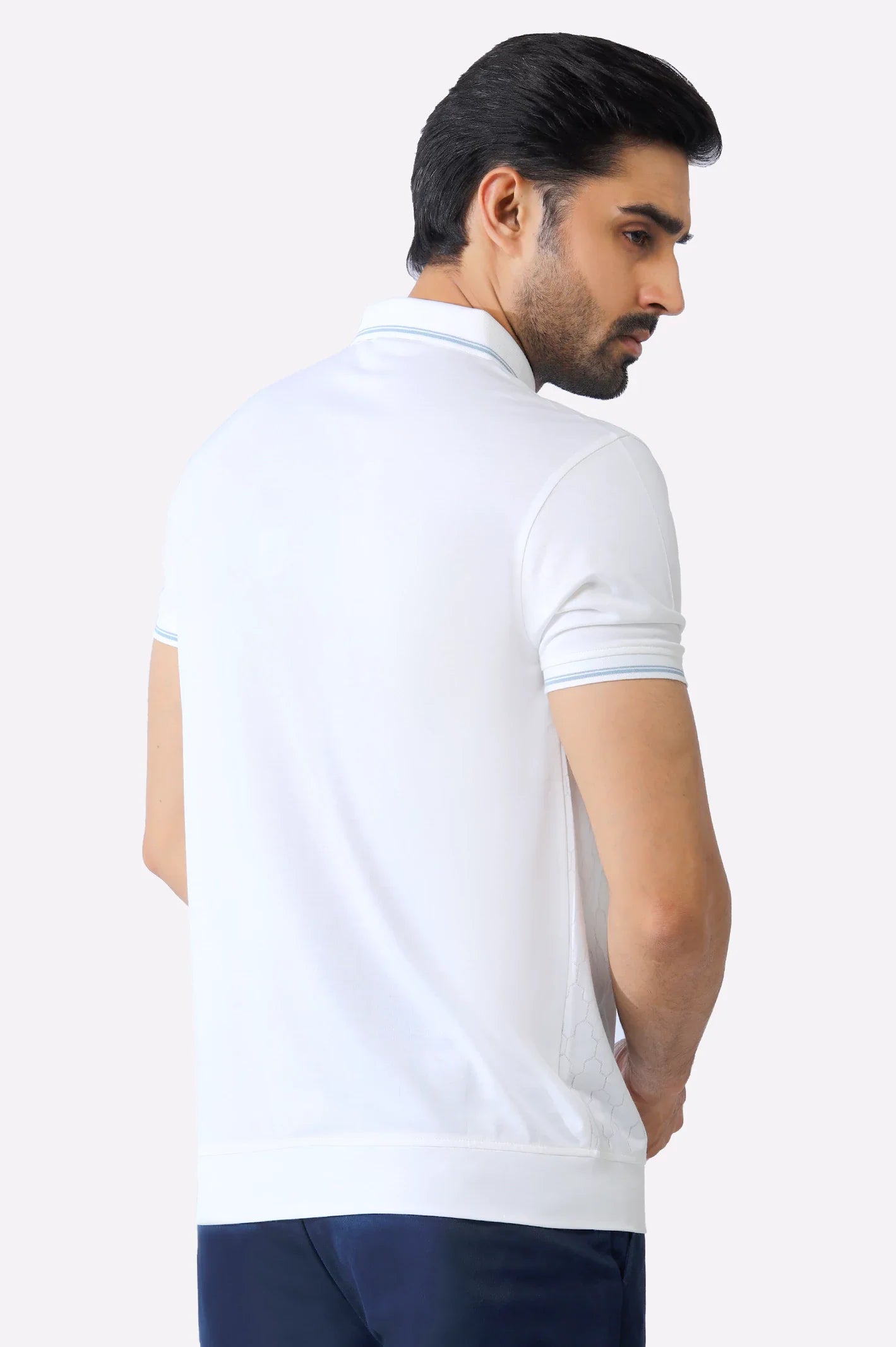 White Mercerized Polo