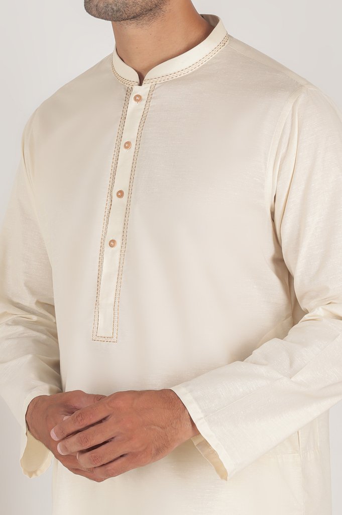 Formal Shalwar Suit for Man (EG2587-Cream) - Diners