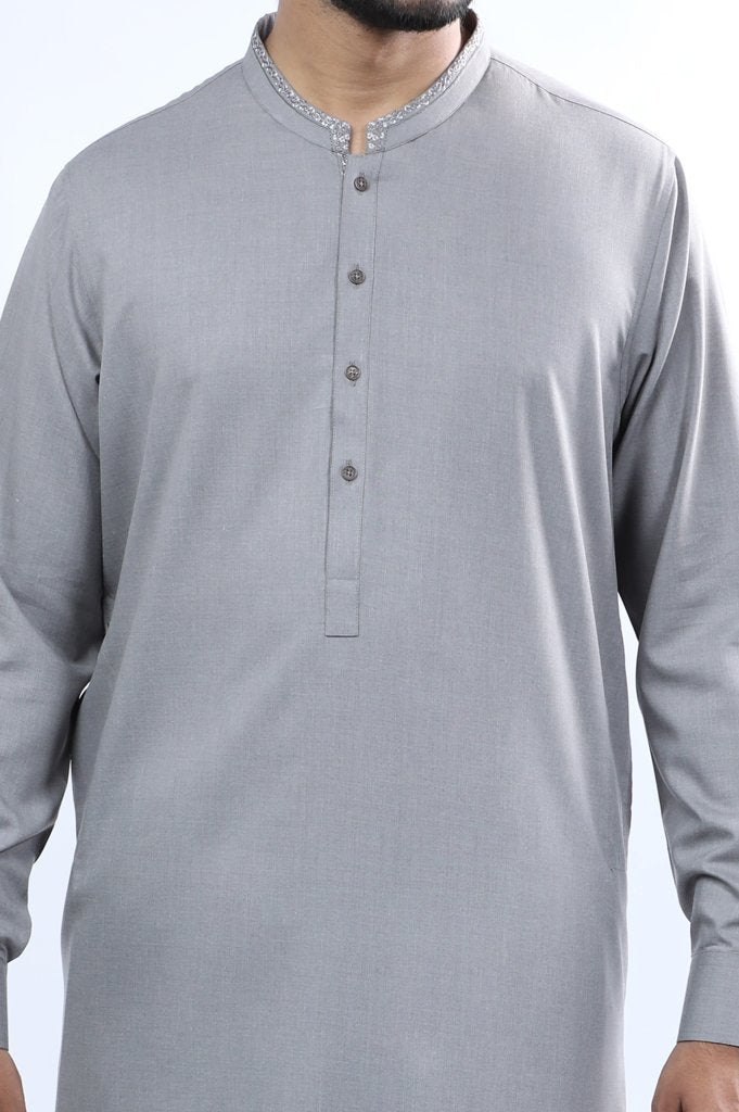 Formal Shalwar Suit for Men EG2593-L-Grey - Diners