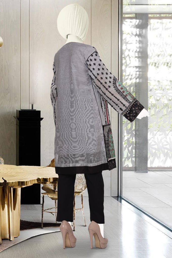 Embroided Shirt - WKL0284 - Grey - Diners