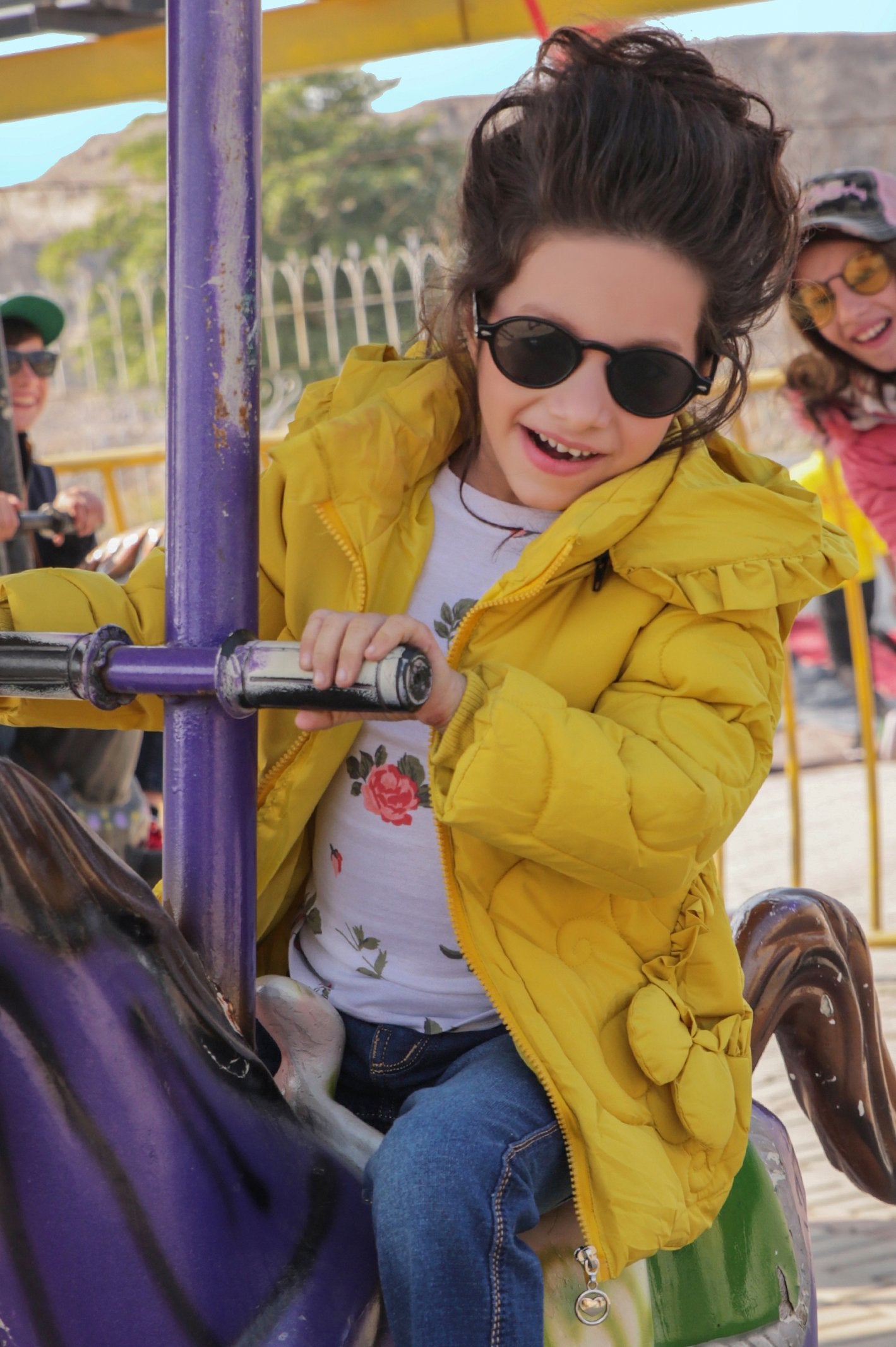 Girls Jackets In Lemon - KGF-0102-LEMON - Diners