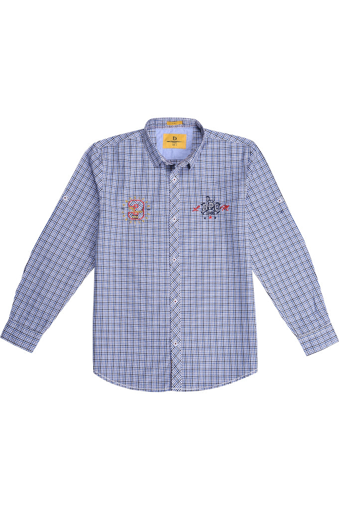 Boys Casual Shirt SKU: KBB 0242 Blue - Diners