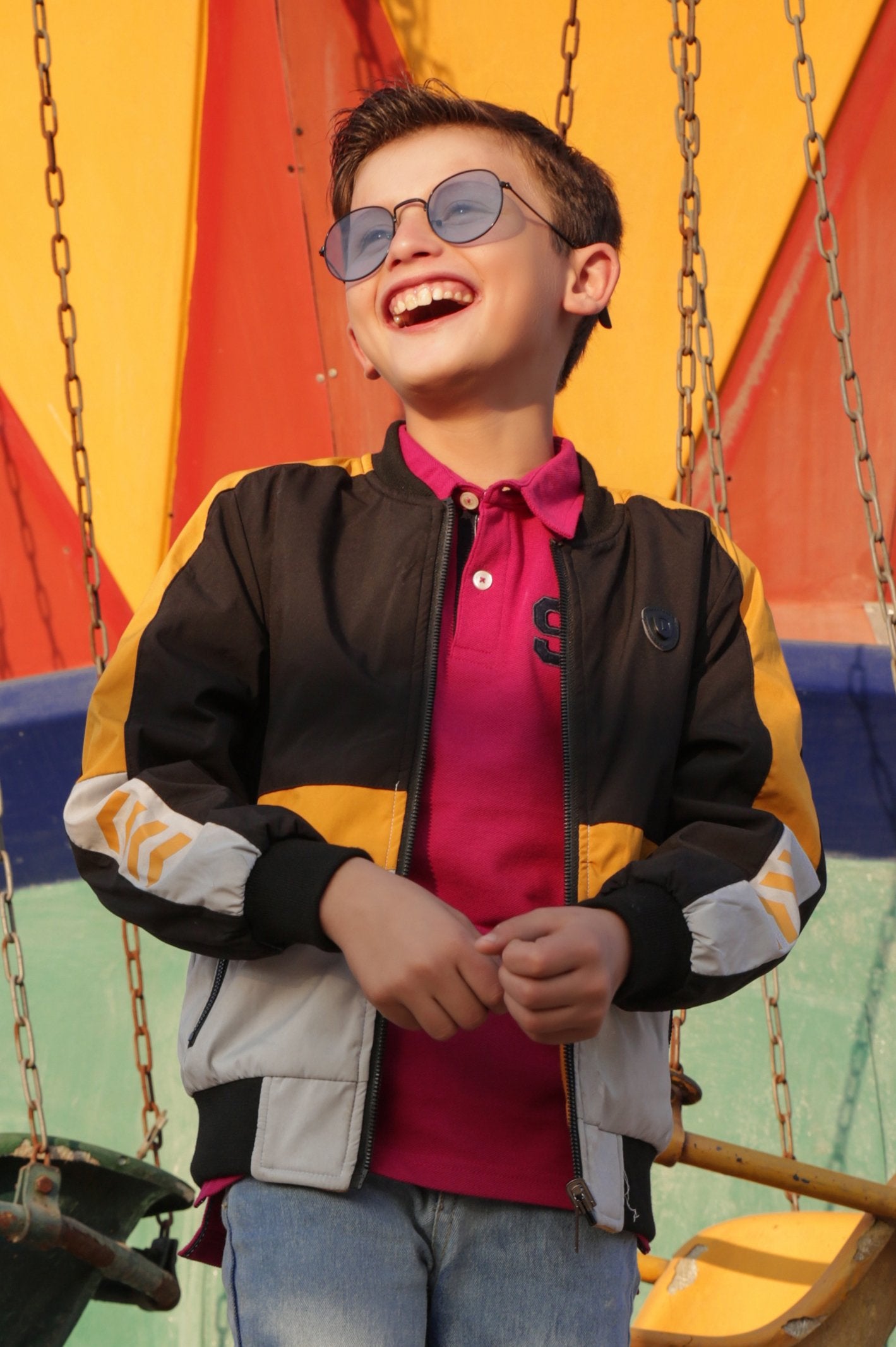 Boys Jacket In Yellow SKU: KBF-0046-YELLOW (Double Sided) - Diners