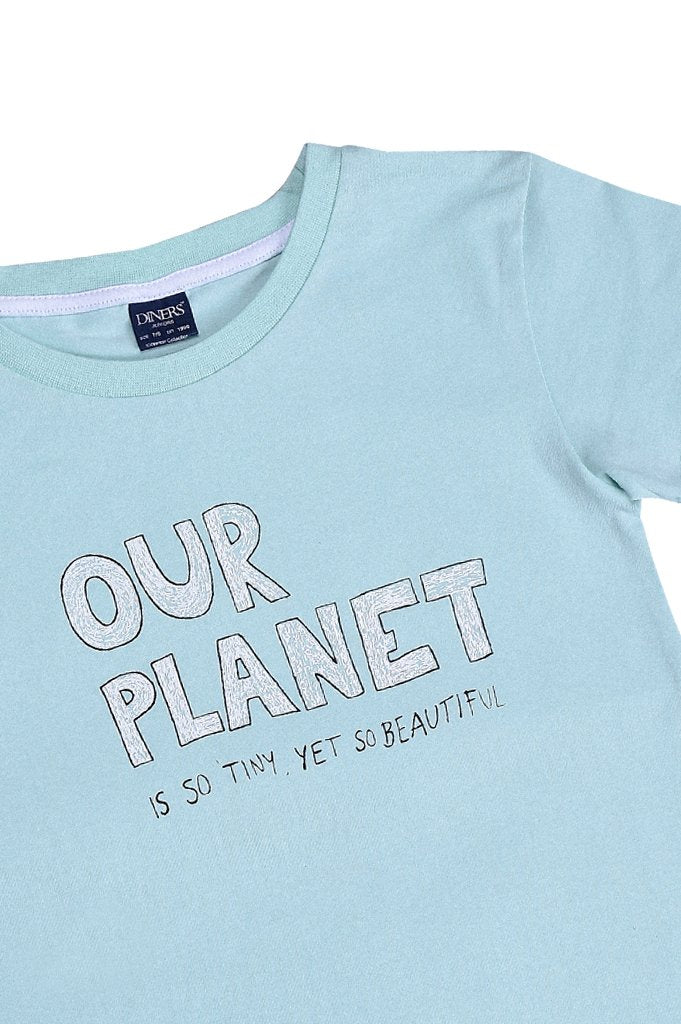 Girls T-Shirt KGA-0176-SEA GREEN