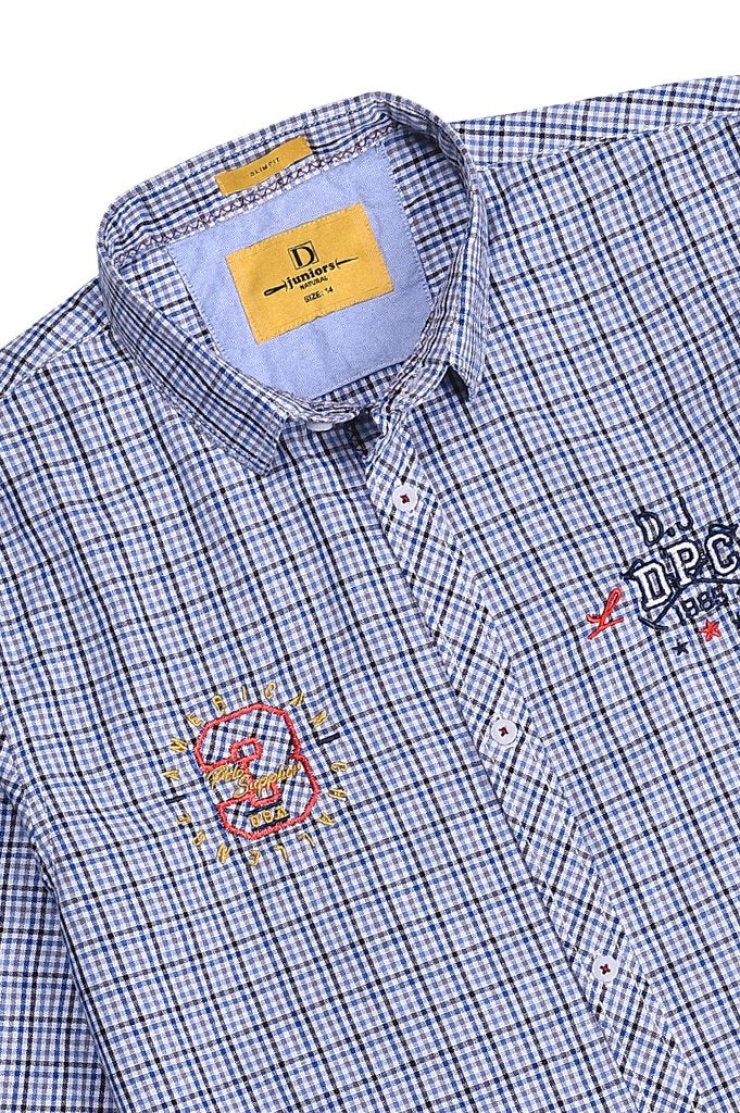 Boys Casual Shirt SKU: KBB 0242 Blue - Diners