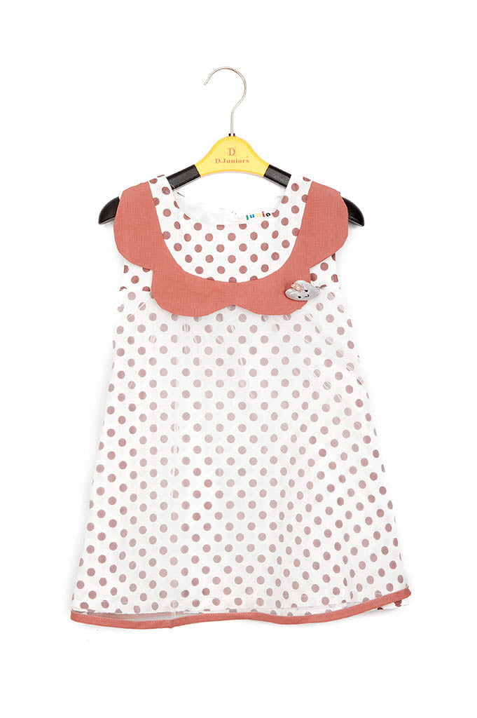 Girls Frock in Peach SKU: KGL-0272 Peach - Diners