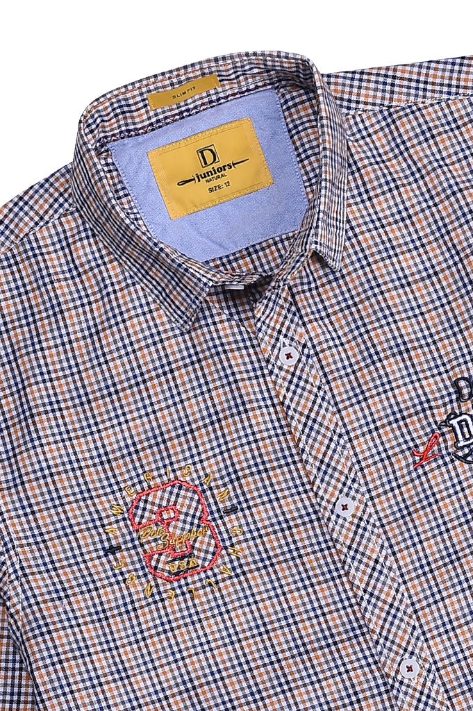 Boys Casual Shirt SKU: KBB 0242 Yellow - Diners