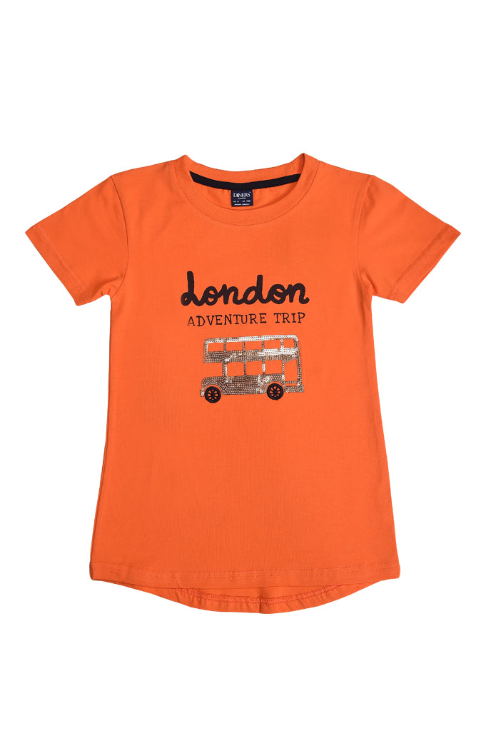 Girls In SKU: KGA0177- ORANGE - Diners