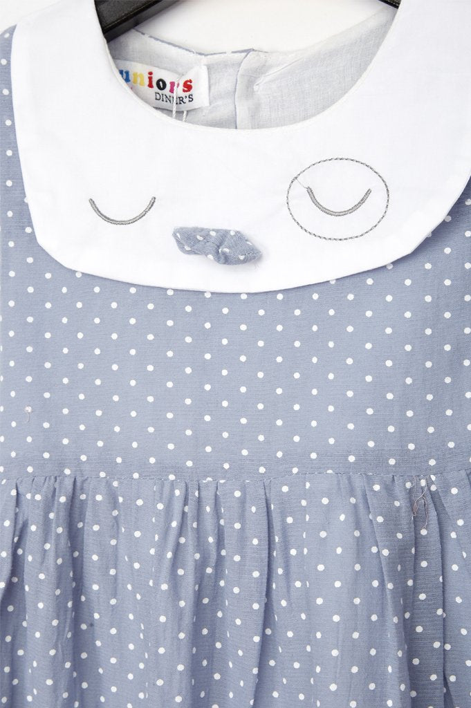 Girls Frock in Rust - KGL-0273-Grey - Diners