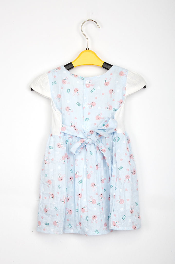 Girls Frock in Beige SKU: KGL-0274-Blue - Diners