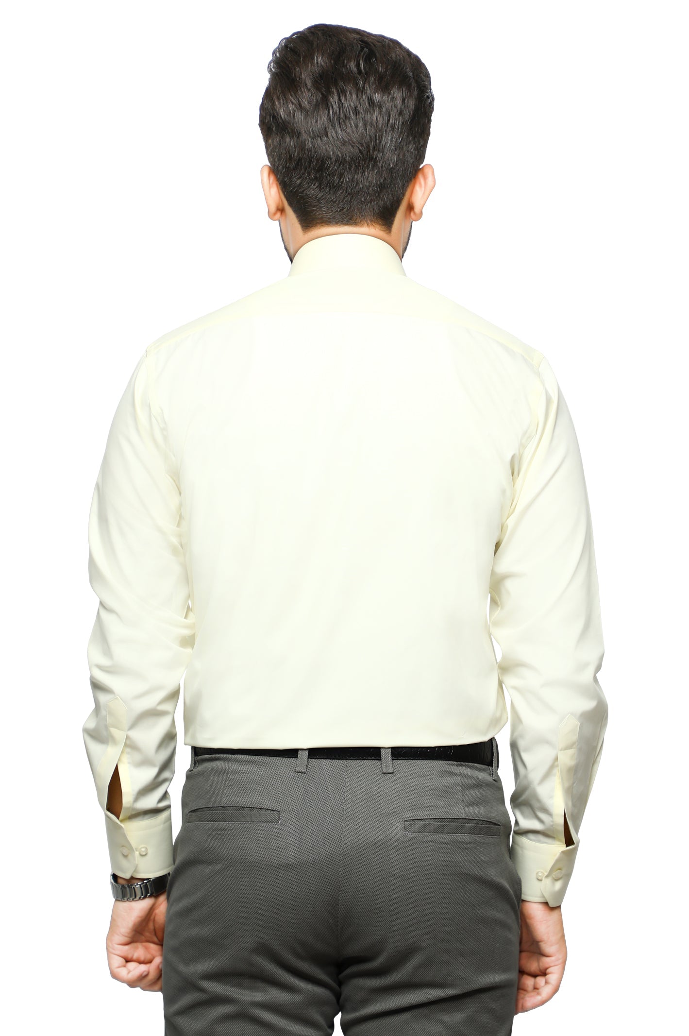 Formal Plain Shirt in CREAM SKU: AB203-CREAM - Diners