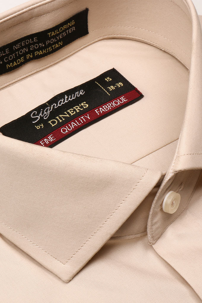 Formal Plain Shirt in Fawn SKU: AB203-FAWN - Diners