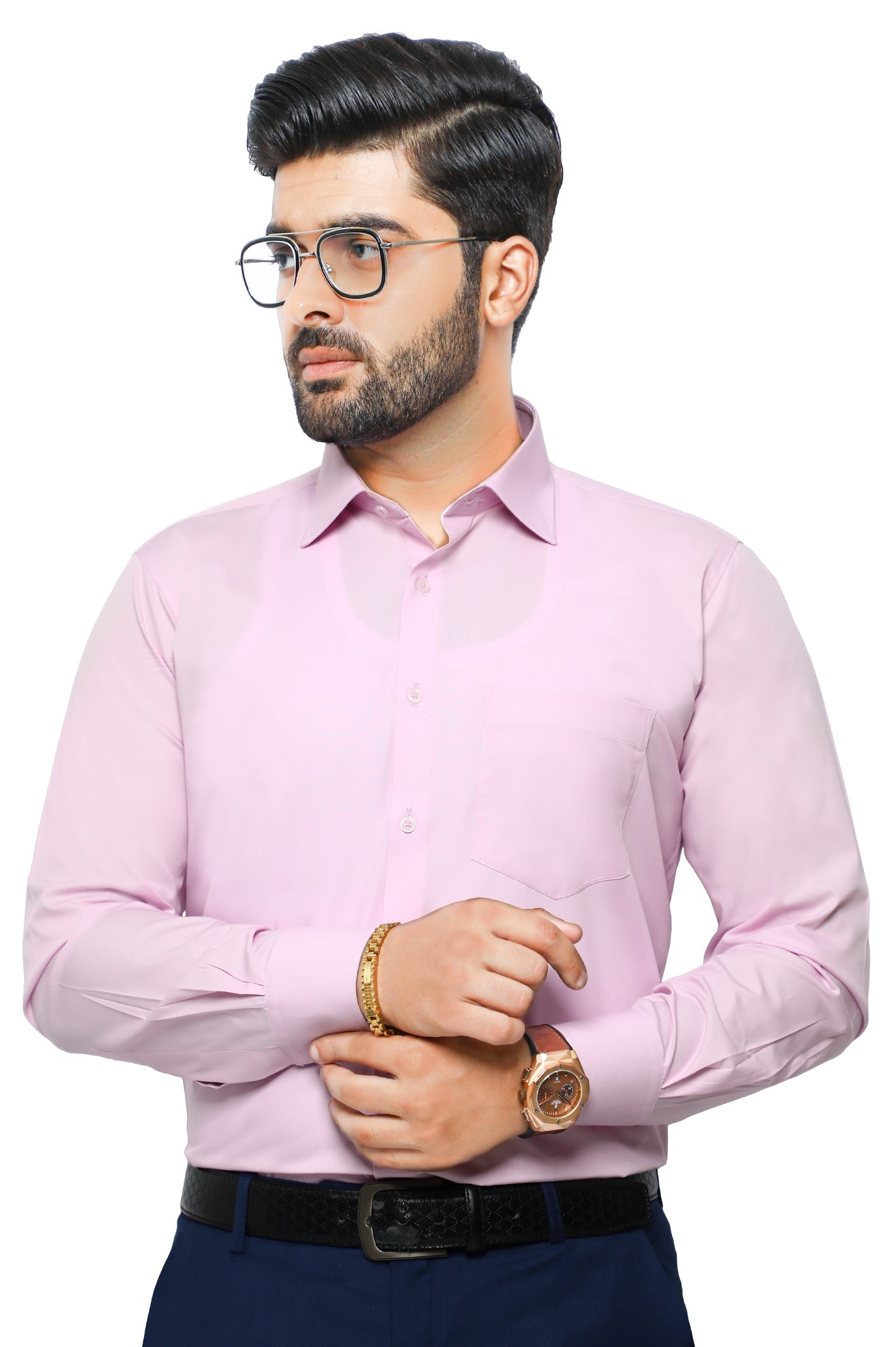 Formal Plain Shirt in Pink SKU: AB203-PINK - Diners