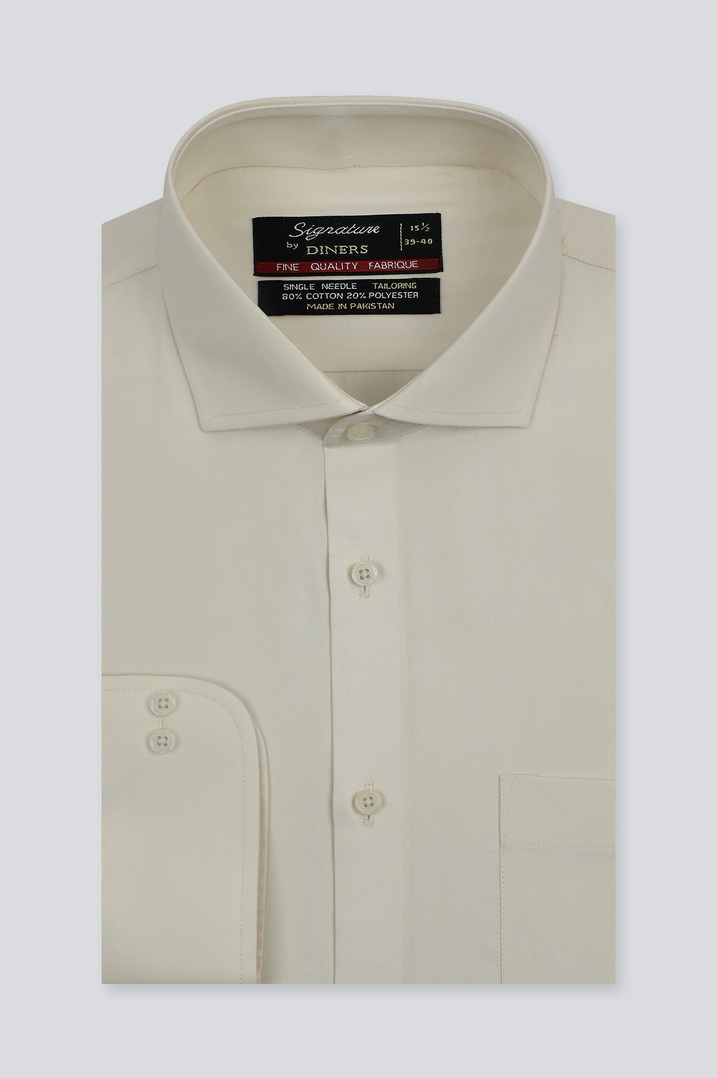 Cream Plain Formal Man Shirt