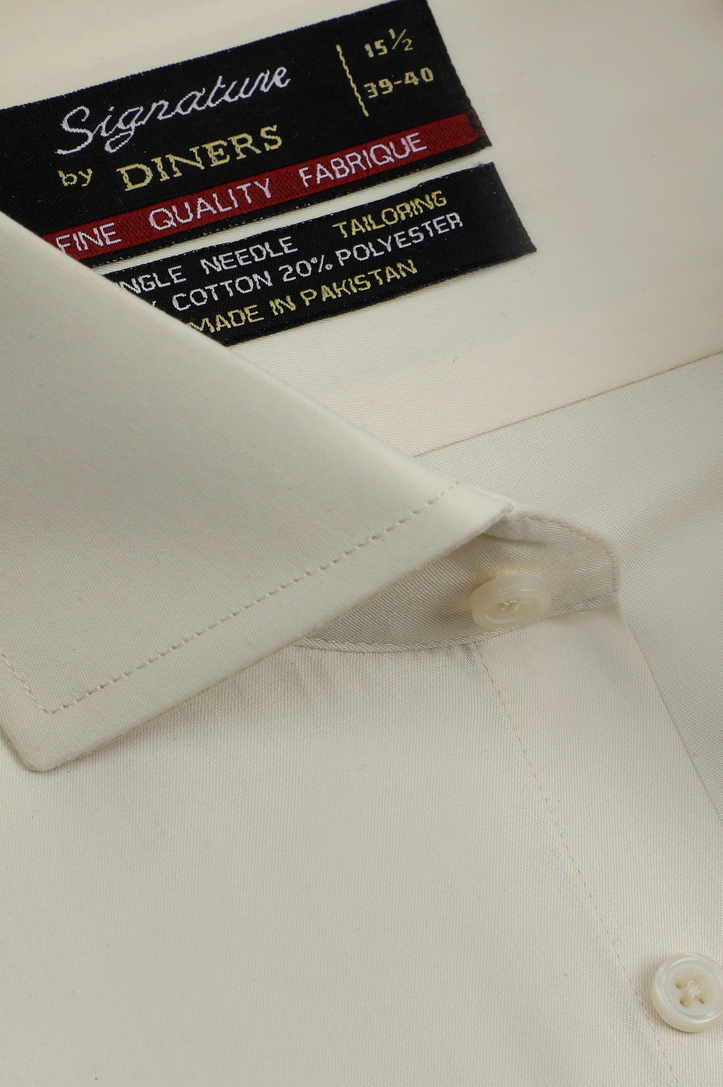 Cream Plain Formal Man Shirt