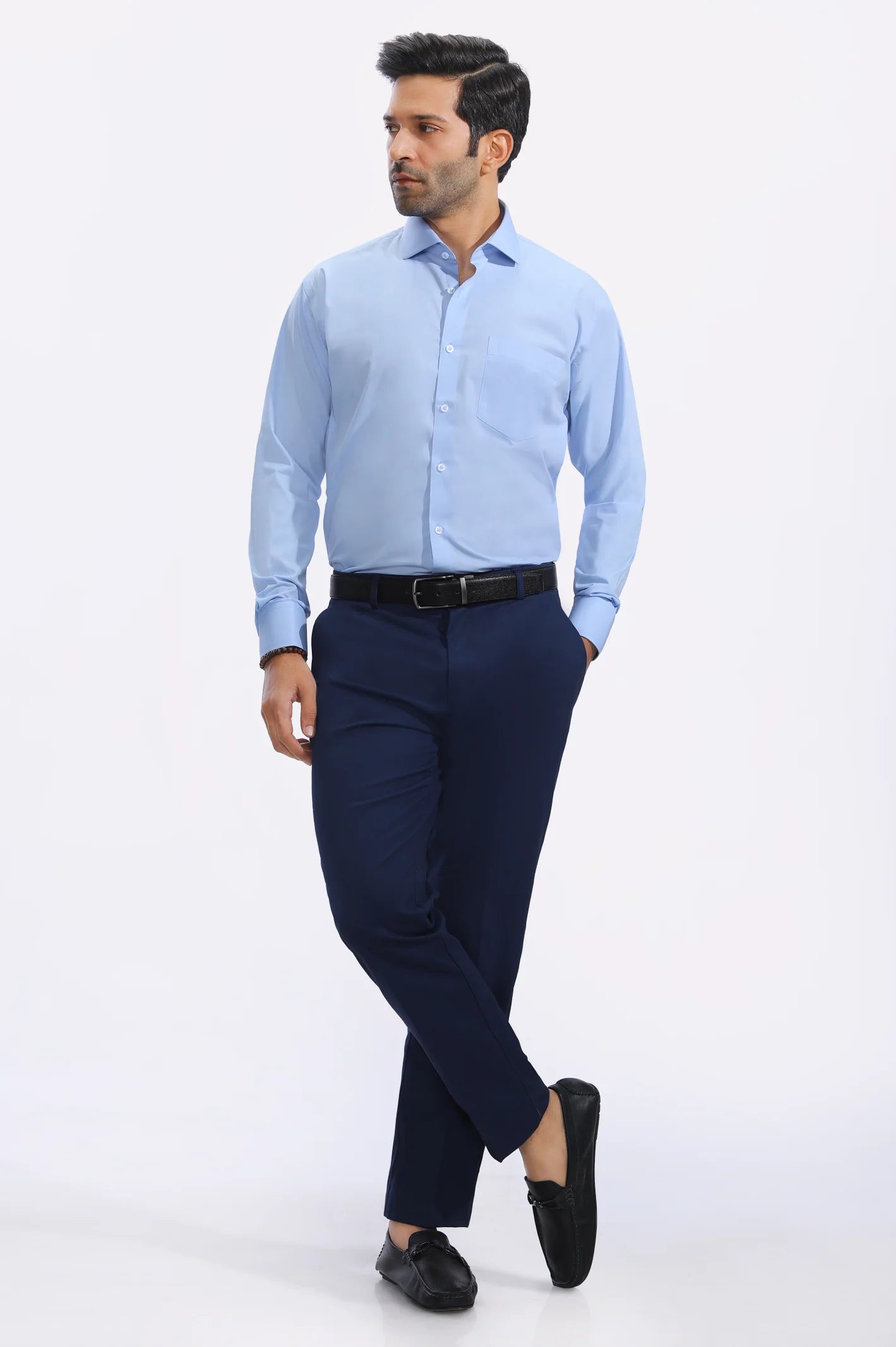 Sky Blue Plain Formal Shirt