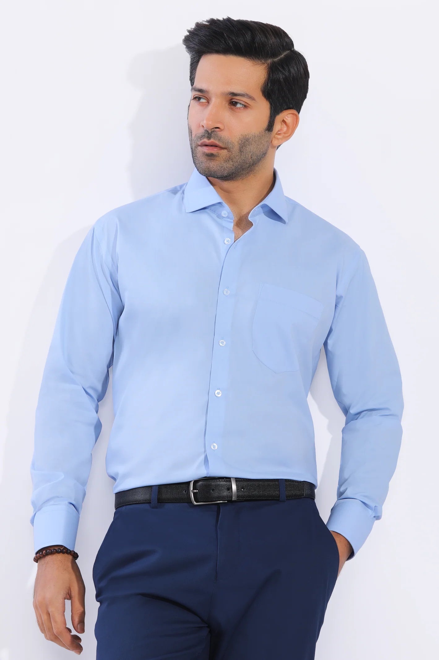 Sky Blue Plain Formal Shirt