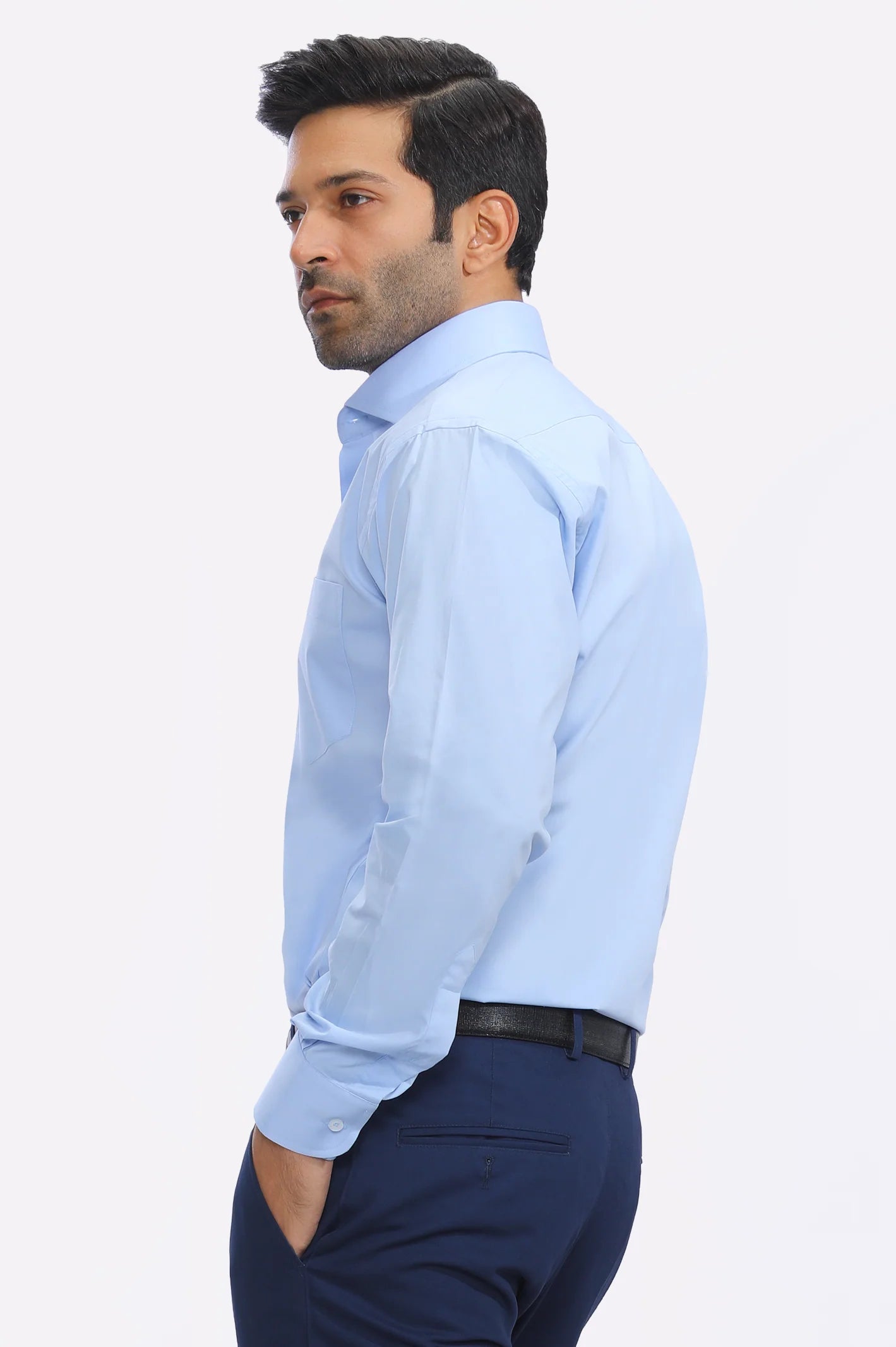 Sky Blue Plain Formal Shirt