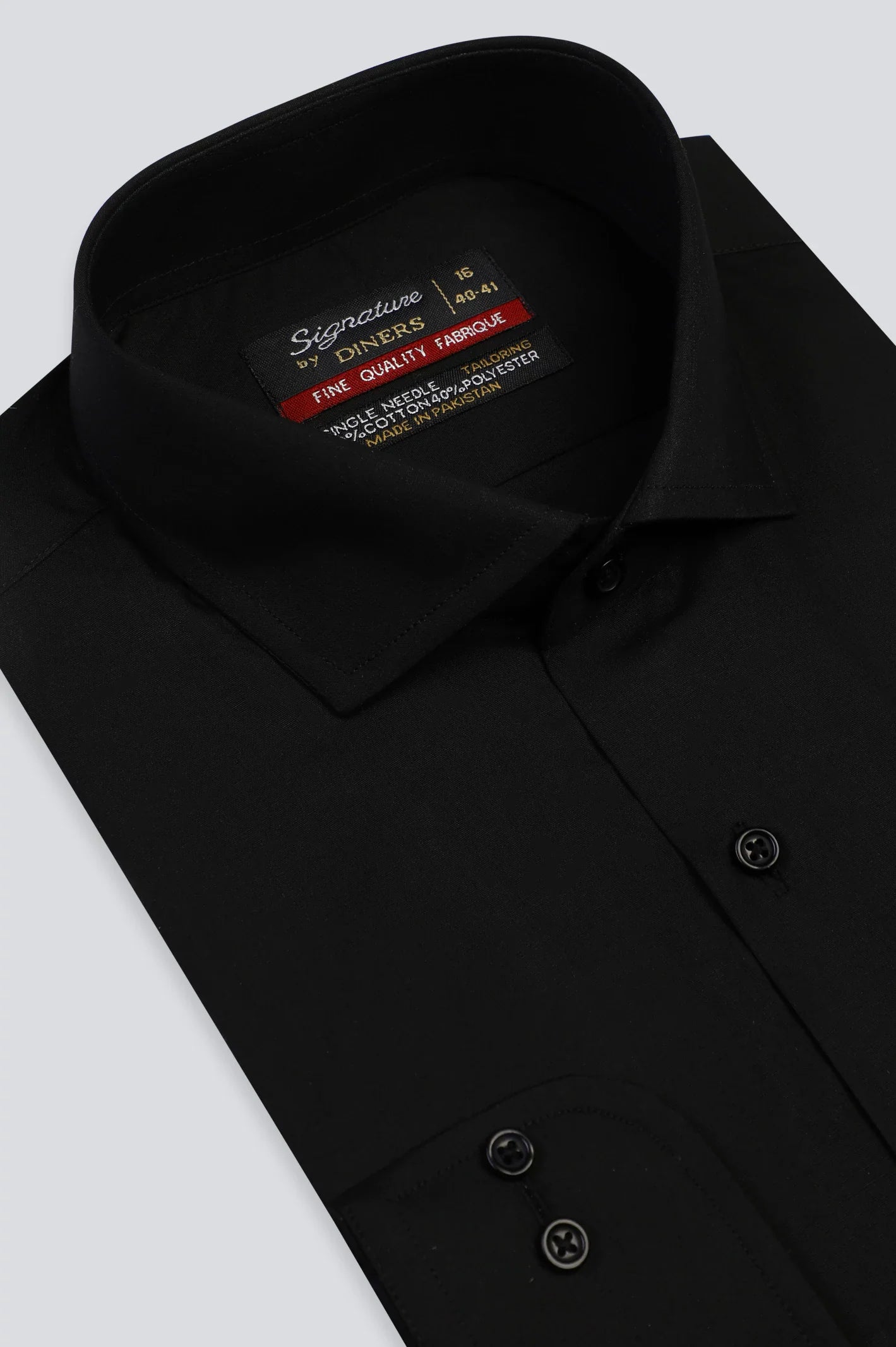 Black Plain Formal Man Shirt