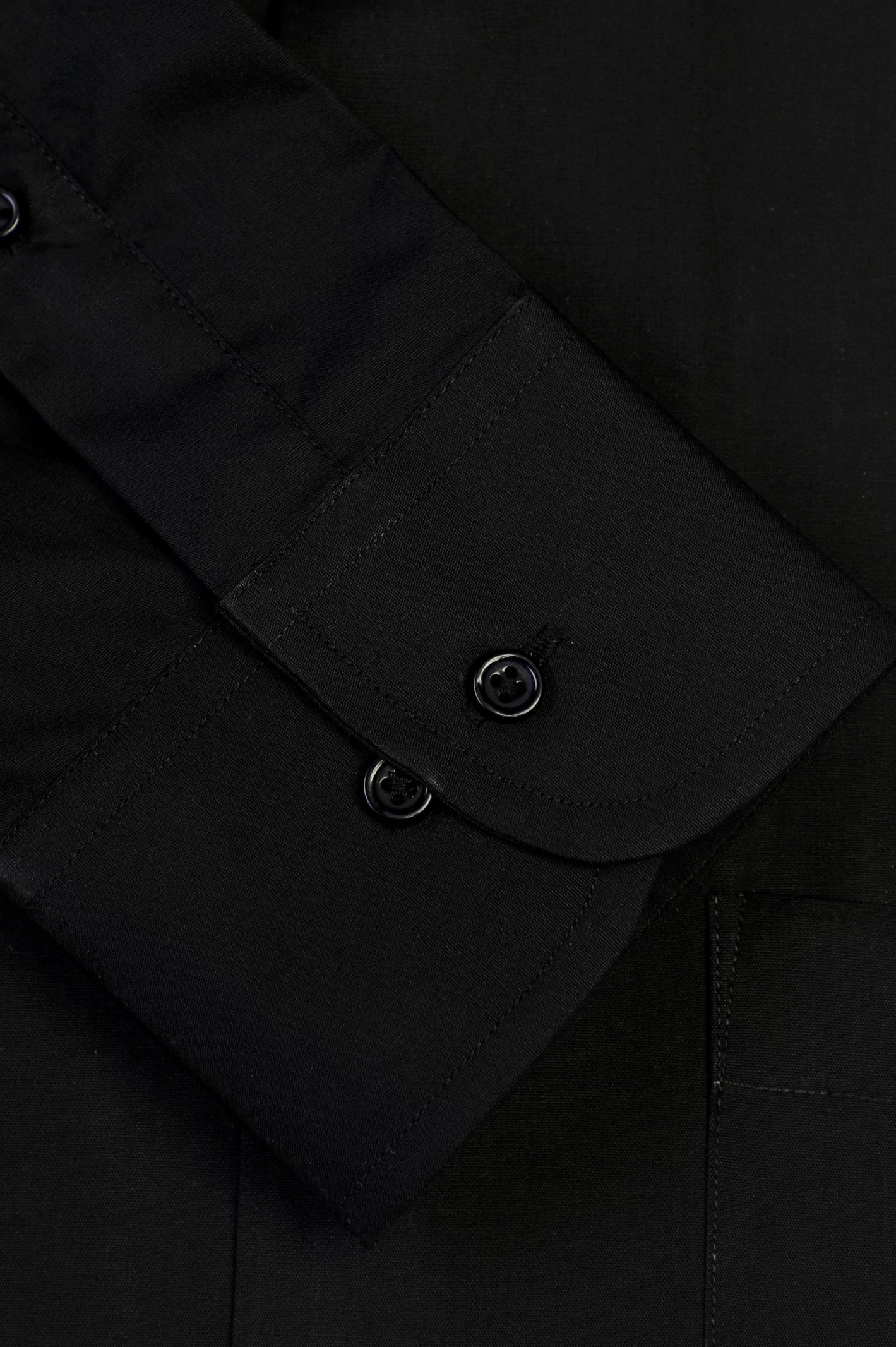 Black Plain Formal Man Shirt