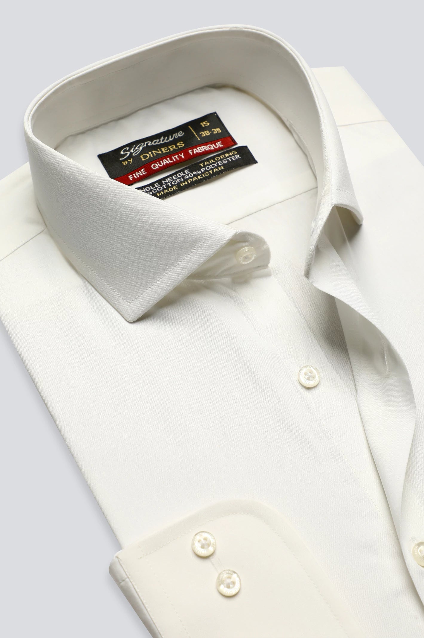 Off White Plain Formal Shirt